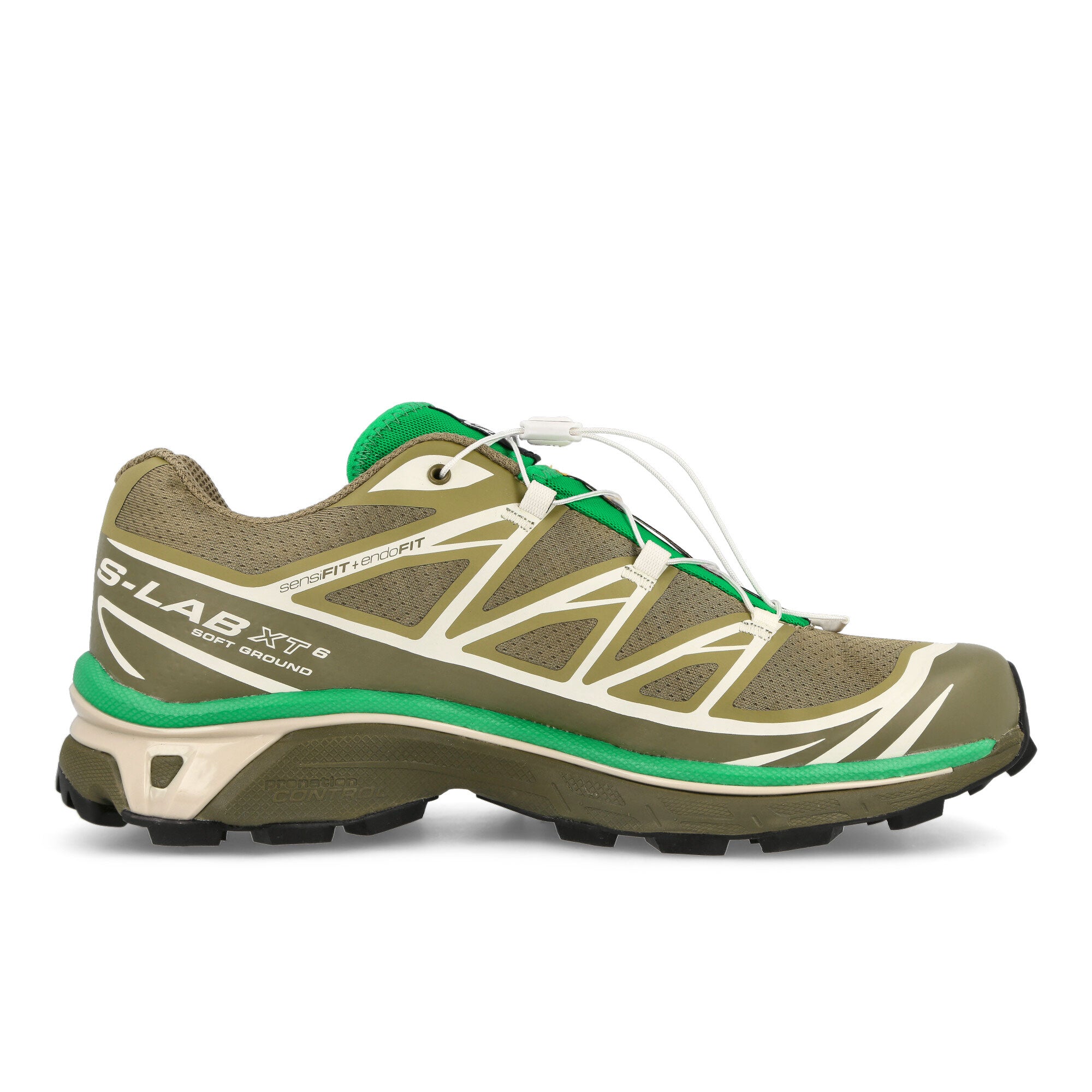 Salomon XT-6 Dried Herb / Deep Lichem Green / Bright Green Low Top Sneakers Silhouette | Overkill