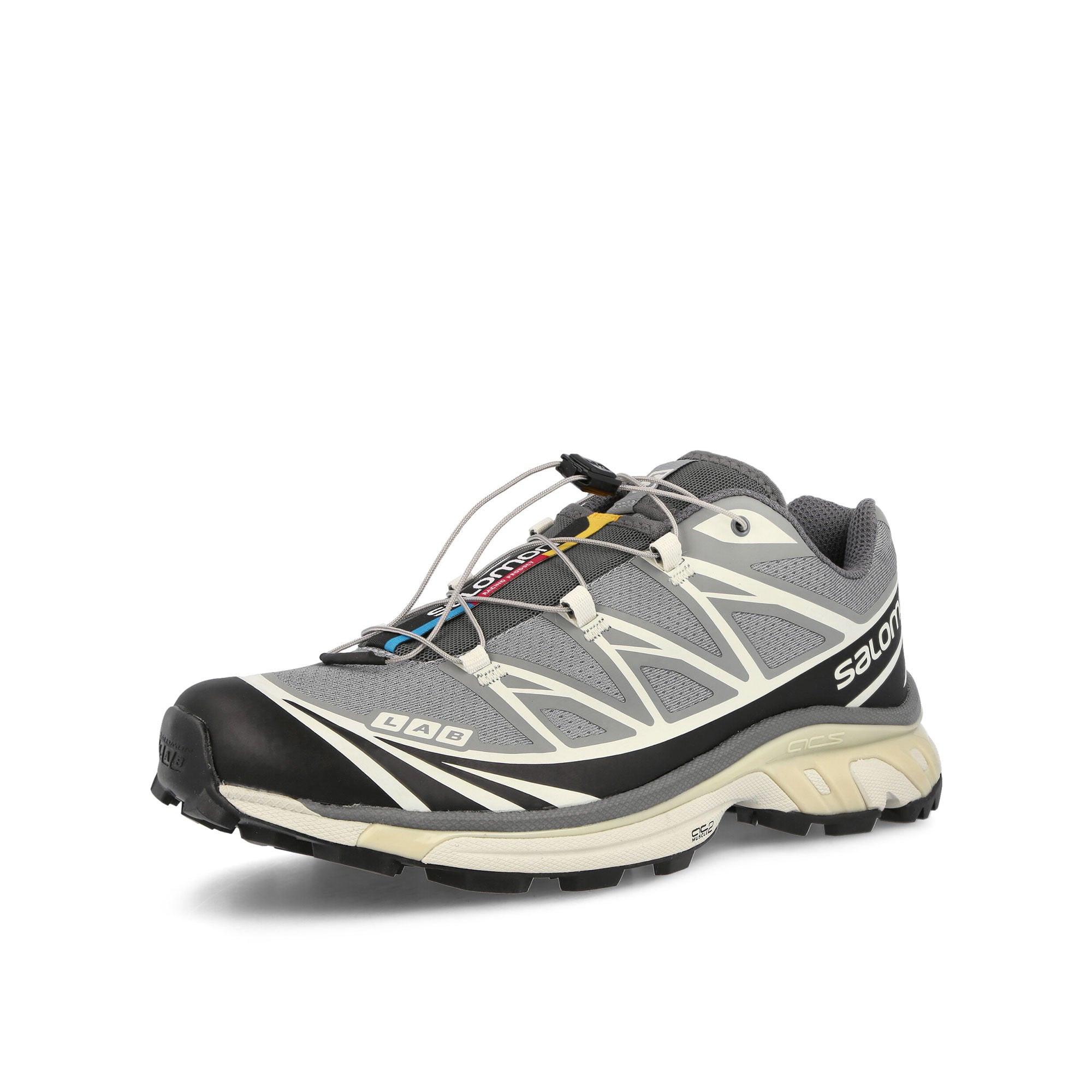 Salomon XT-6 Recut Monument / Phantom / Vanilla Sneakers Close Up | Overkill