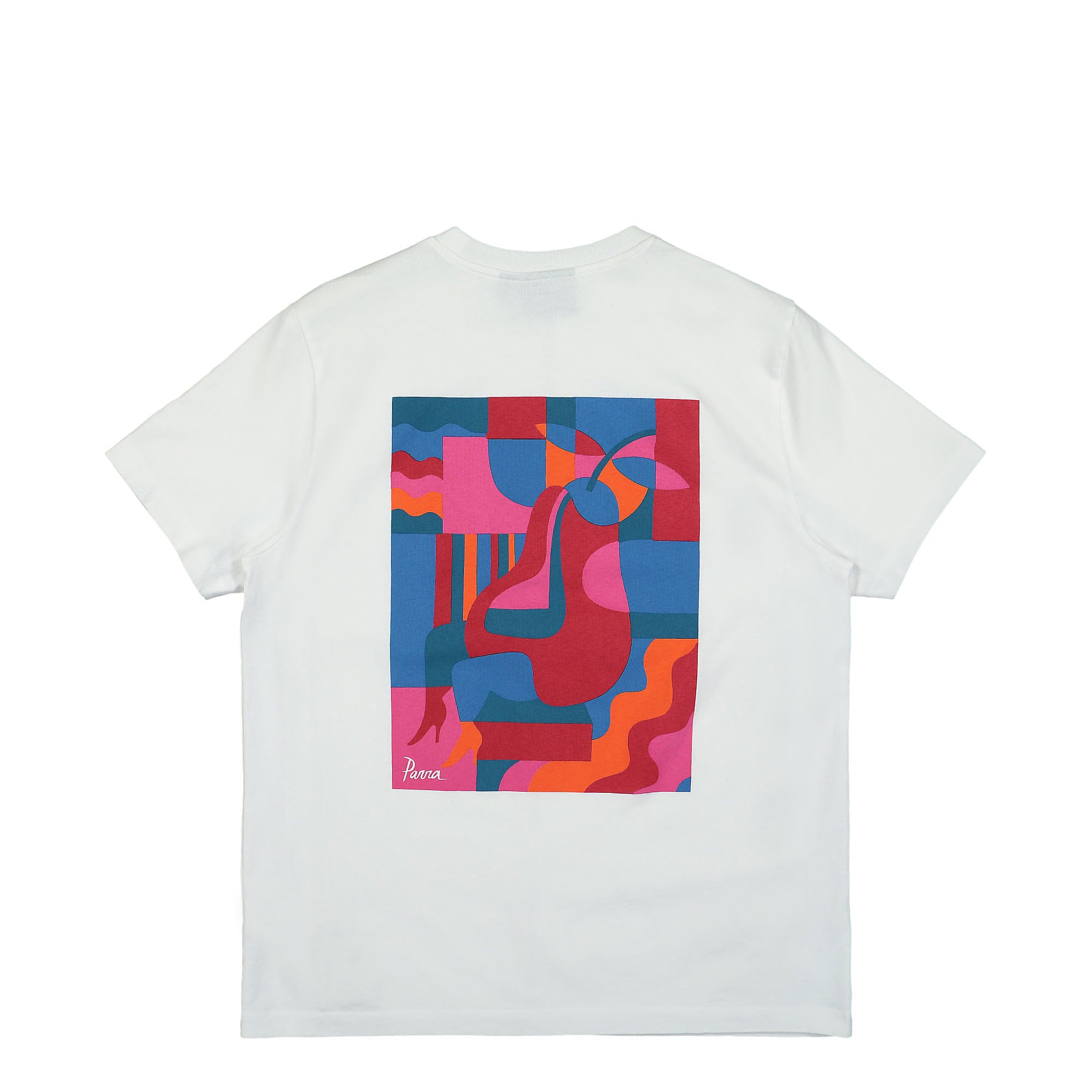 Parra Sitting Pear T-Shirt White T-Shirts Material | Overkill
