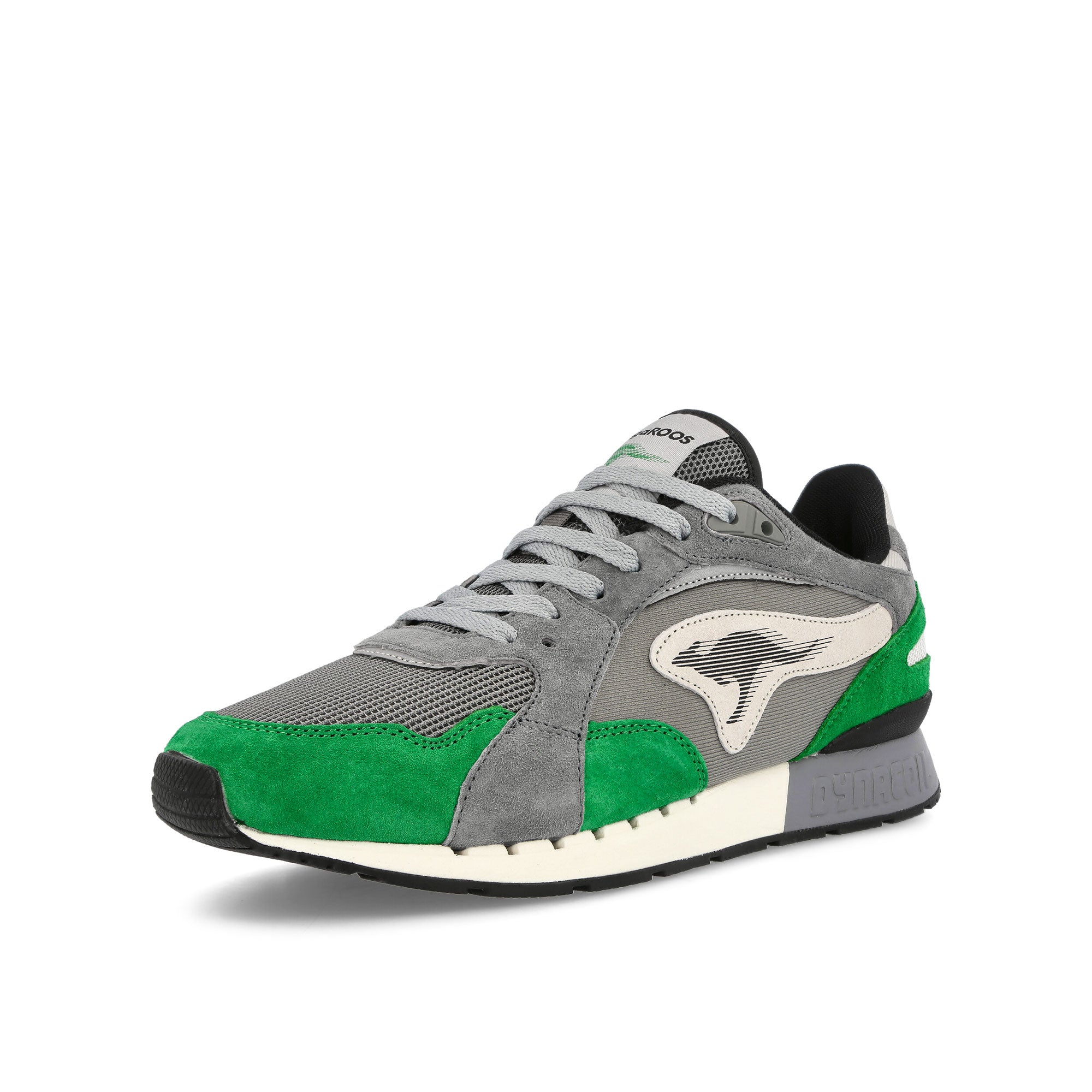 KangaROOS Coil R3 Grey-Green Low Top Sneakers Close Up | Overkill