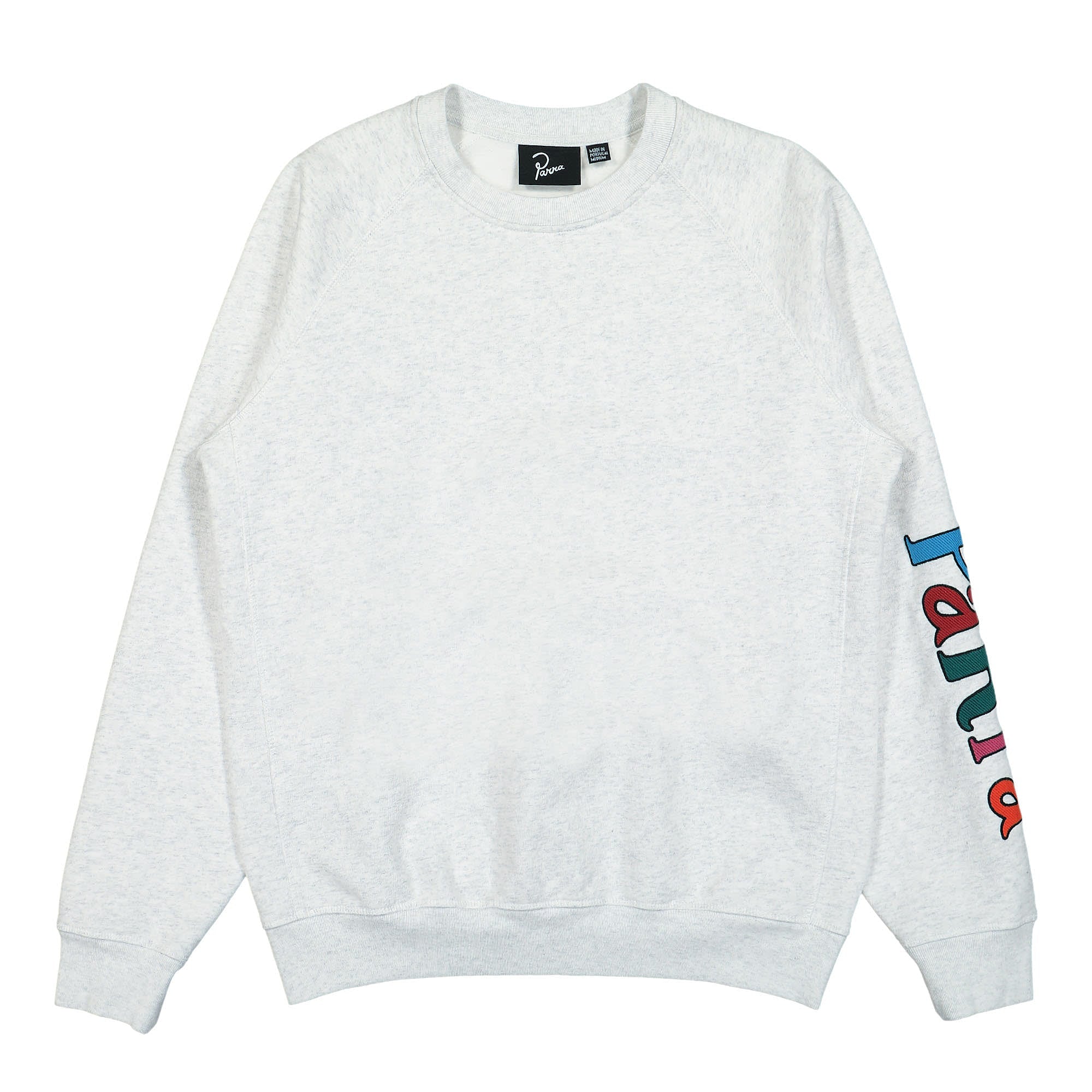 Parra Serif Logo Crew Neck Sweatshirt Ash Grey Sweatshirts 47326 | Overkill