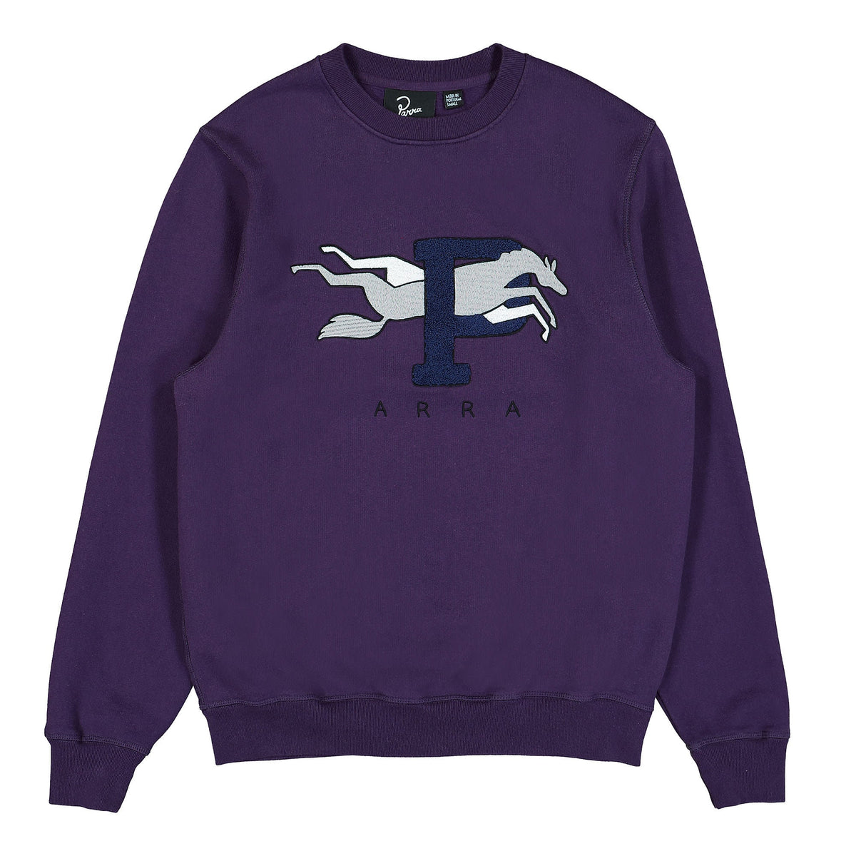 Parra Horse P Crew Neck Sweatshirt Purple Sweatshirts 47430 | Overkill