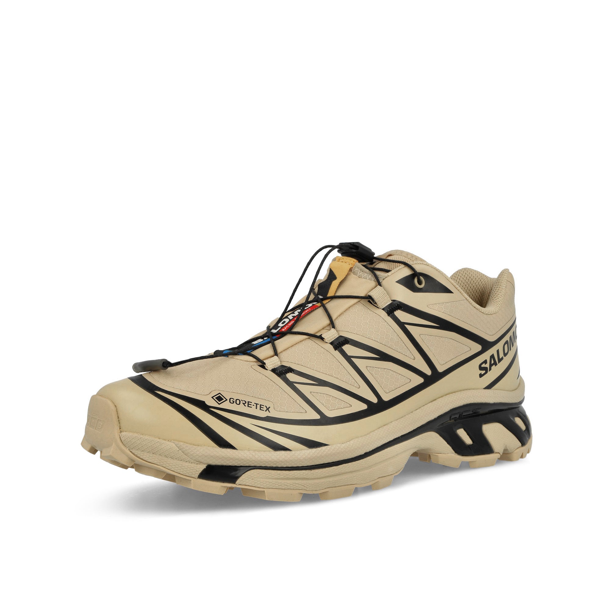 Salomon XT-6 GTX Safari / Safari / Black Low Top Sneakers Close Up | Overkill