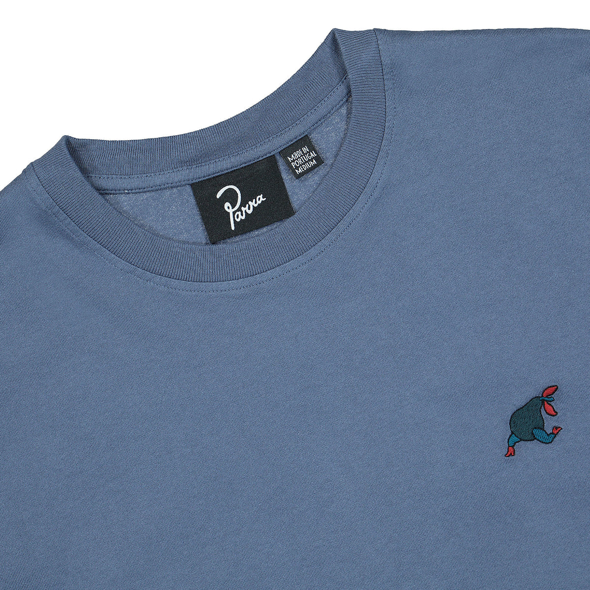 Parra Blue Sitting Pear T-Shirt Indigo T-Shirts Close-up | Overkill