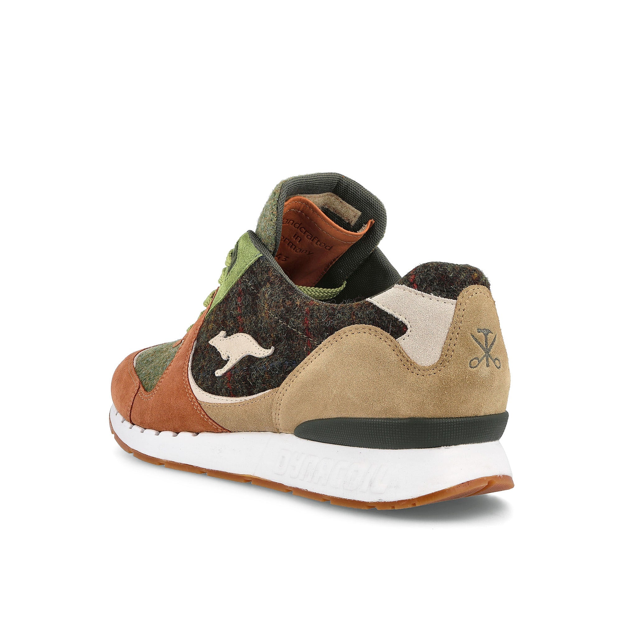 KangaROOS Harris Tweed x KangaROOS ROOStraditions Forest Green-Cream White Sneakers Material | Overkill