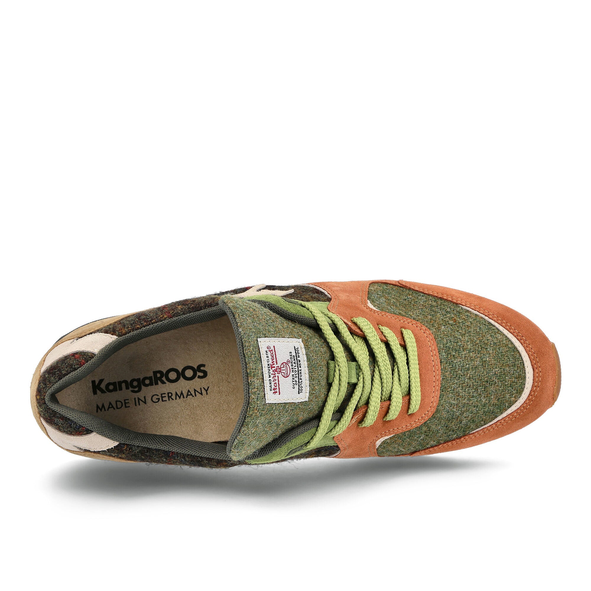 KangaROOS Harris Tweed x KangaROOS ROOStraditions Forest Green-Cream White Sneakers Detail View 1 | Overkill