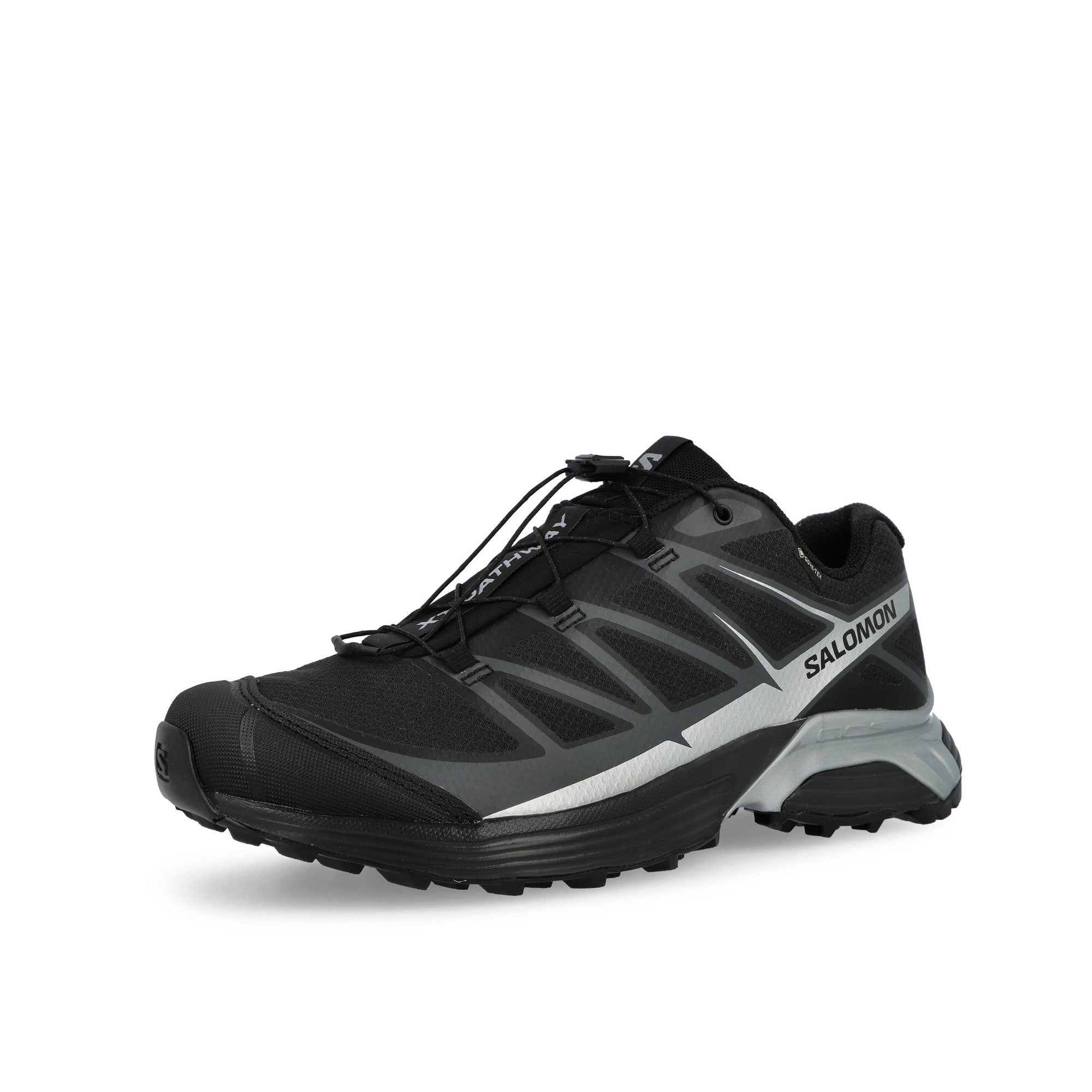 Salomon XT-Pathway GTX Black / Black / Footwear Silver Low Top Sneakers 475775 Close-up | Overkill