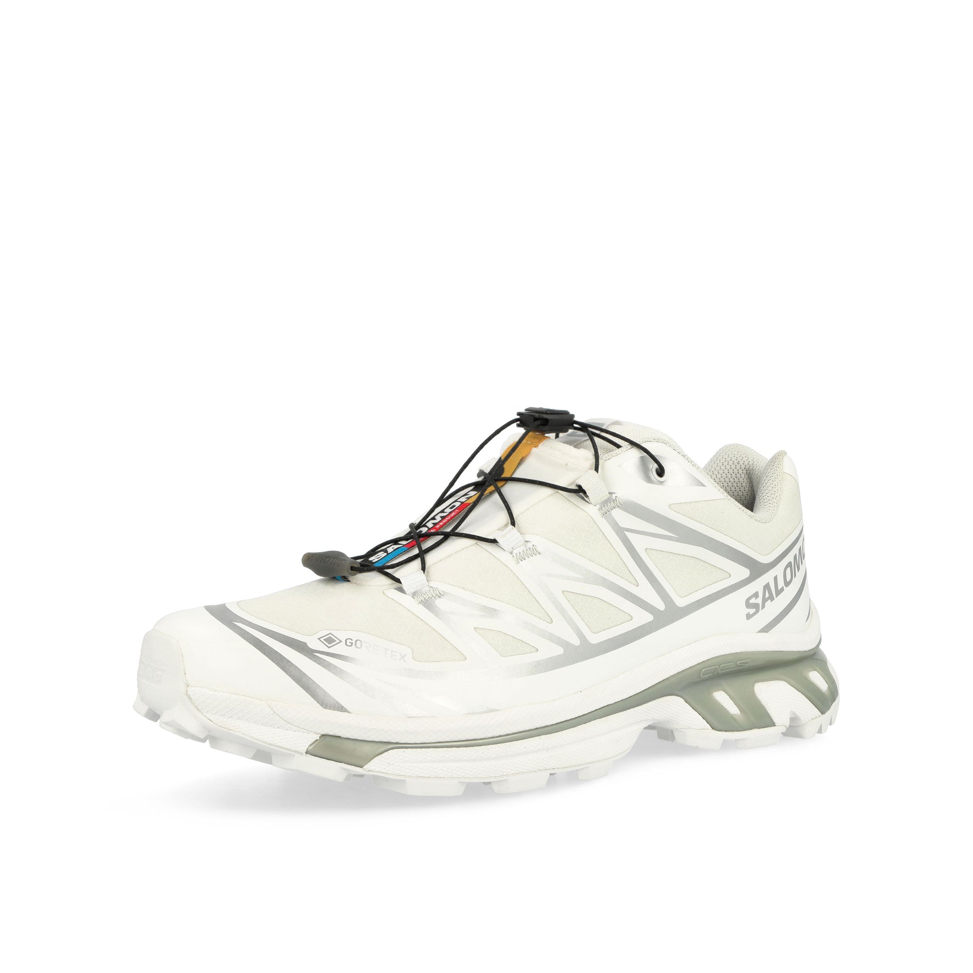 Salomon XT-6 GTX White / White / Footwear Silver Low Top Sneakers Close Up | Overkill
