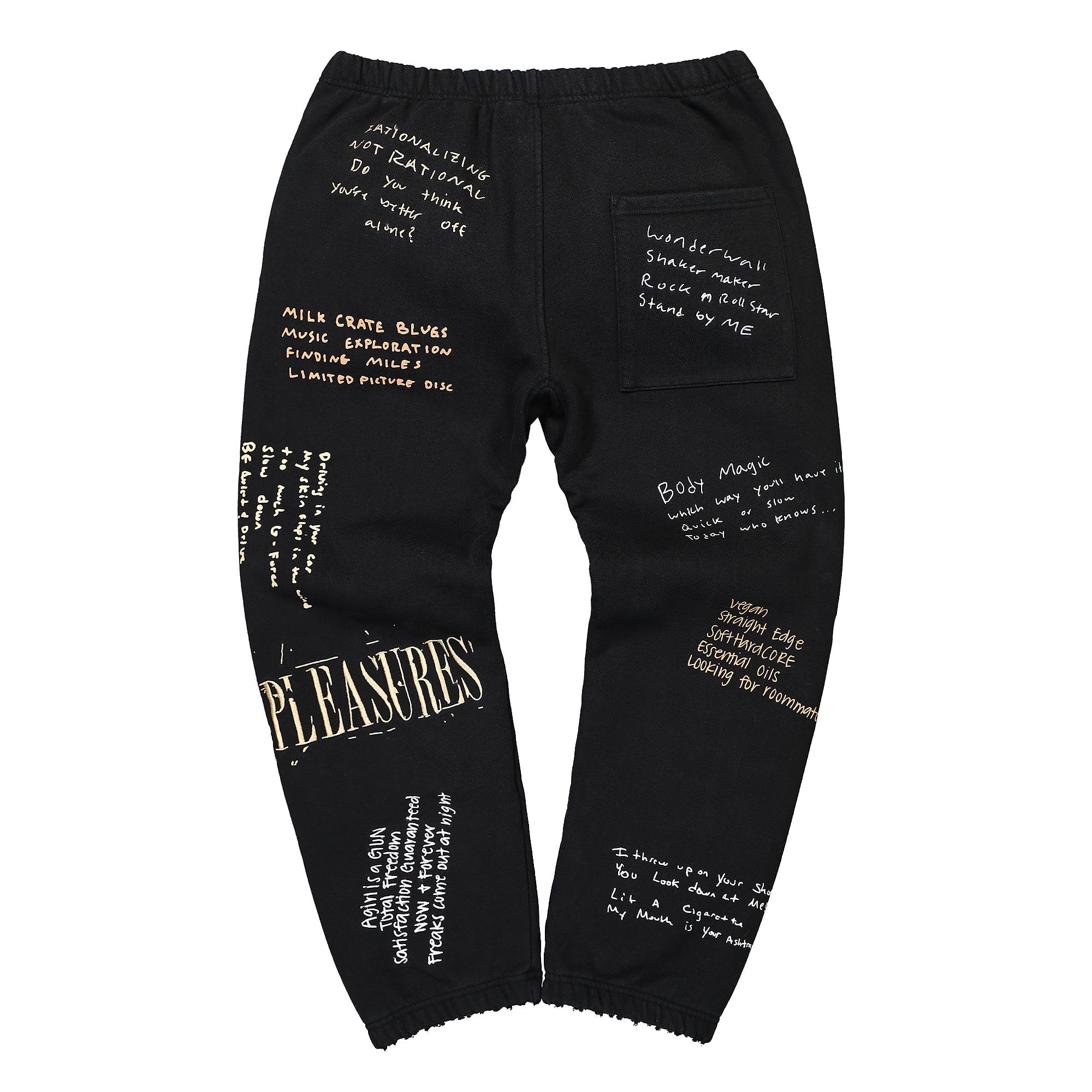 Pleasures Remote Sweatpant Pant Black Sweat & Track Pants Material | Overkill