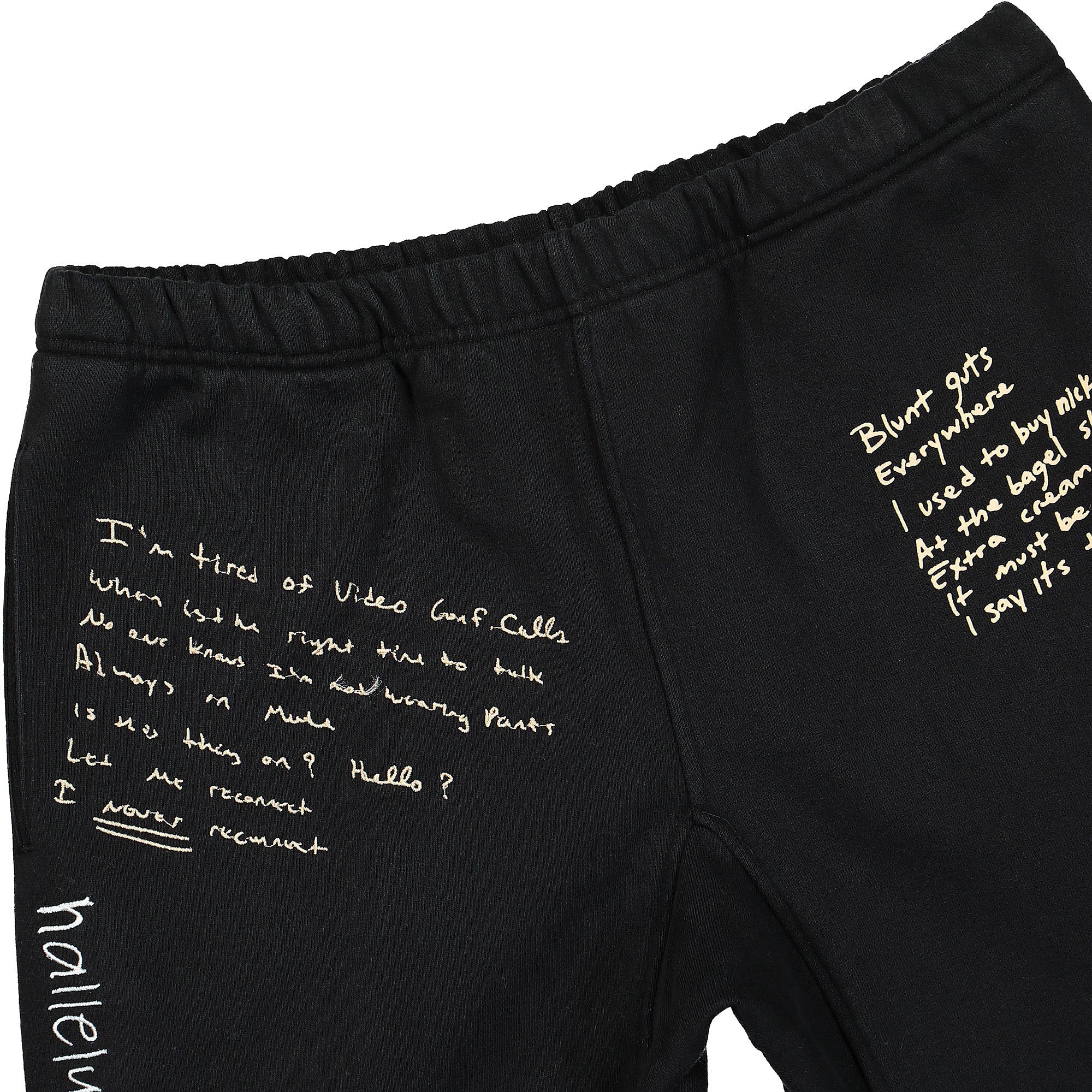 Pleasures Remote Sweatpant Pant Black Sweat & Track Pants Detailfoto | Overkill