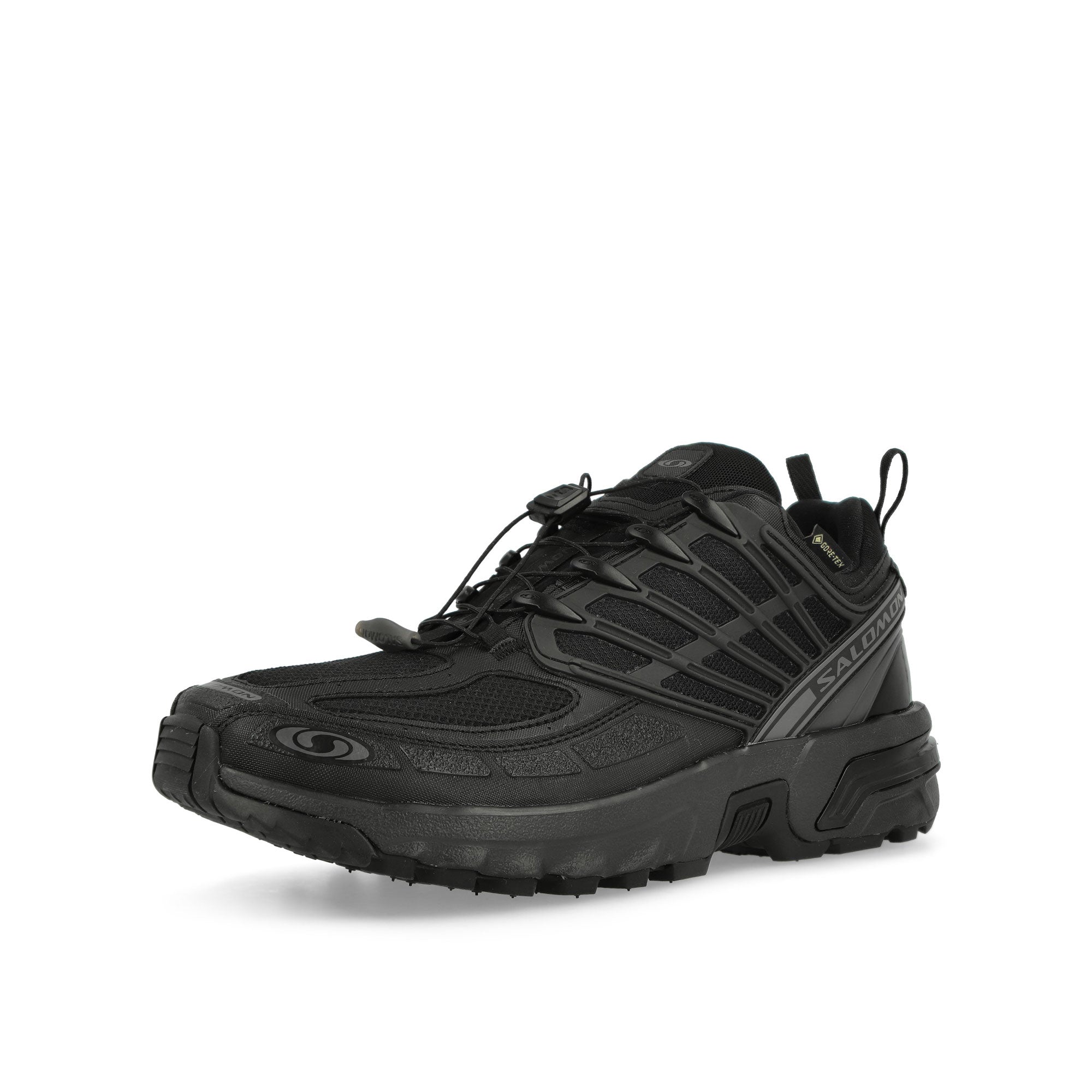 Salomon ACS Pro GTX Black / Black / Asphalt Low Top Sneakers Close Up | Overkill