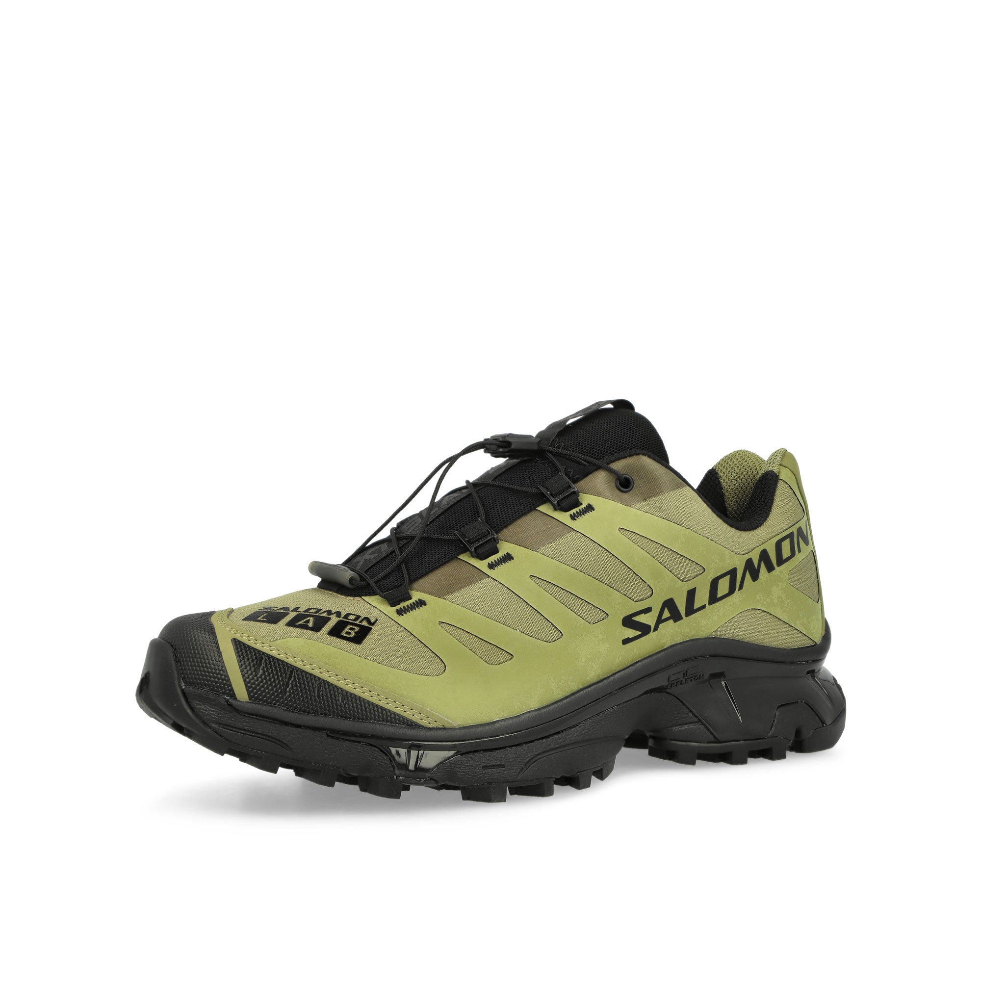 Salomon XT-4 OG Protective Aloe / Black / Silver Cloud Low Top Sneakers Close Up | Overkill