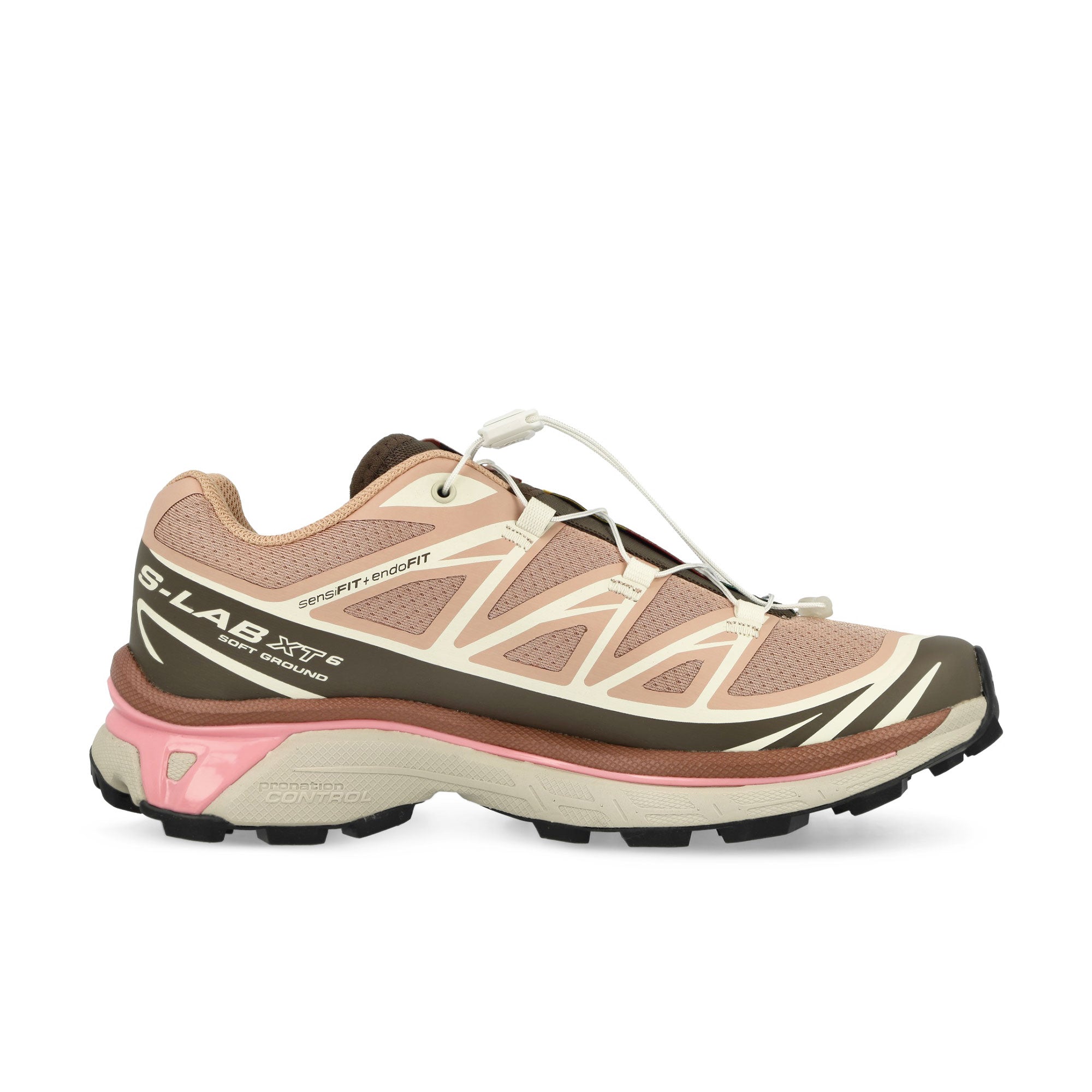 Salomon XT-6 Mahogan Rose / Earth Brown / Flamingo Pink Low Top Sneakers Silhouette | Overkill