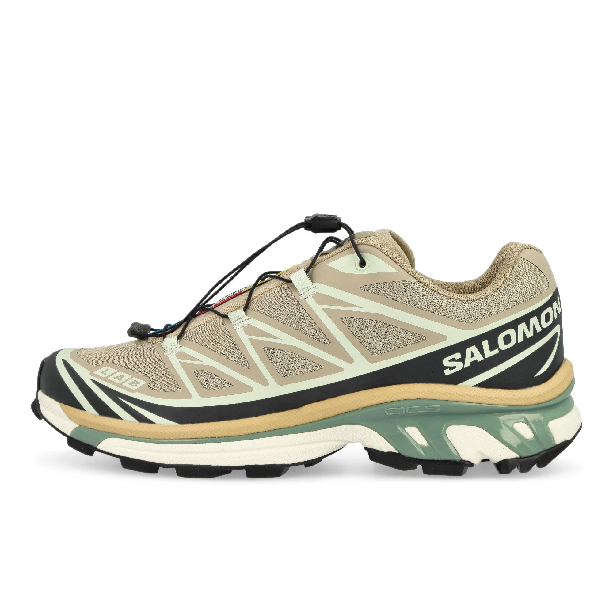 Salomon XT-6 Oxford Tan / Carbon / Clearly Aqua Low Top Sneakers 477374 | Overkill