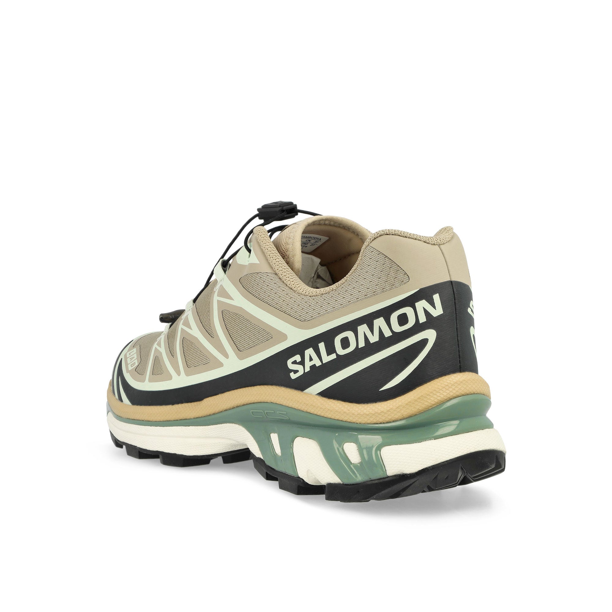 Salomon XT-6 Oxford Tan / Carbon / Clearly Aqua Low Top Sneakers Material | Overkill