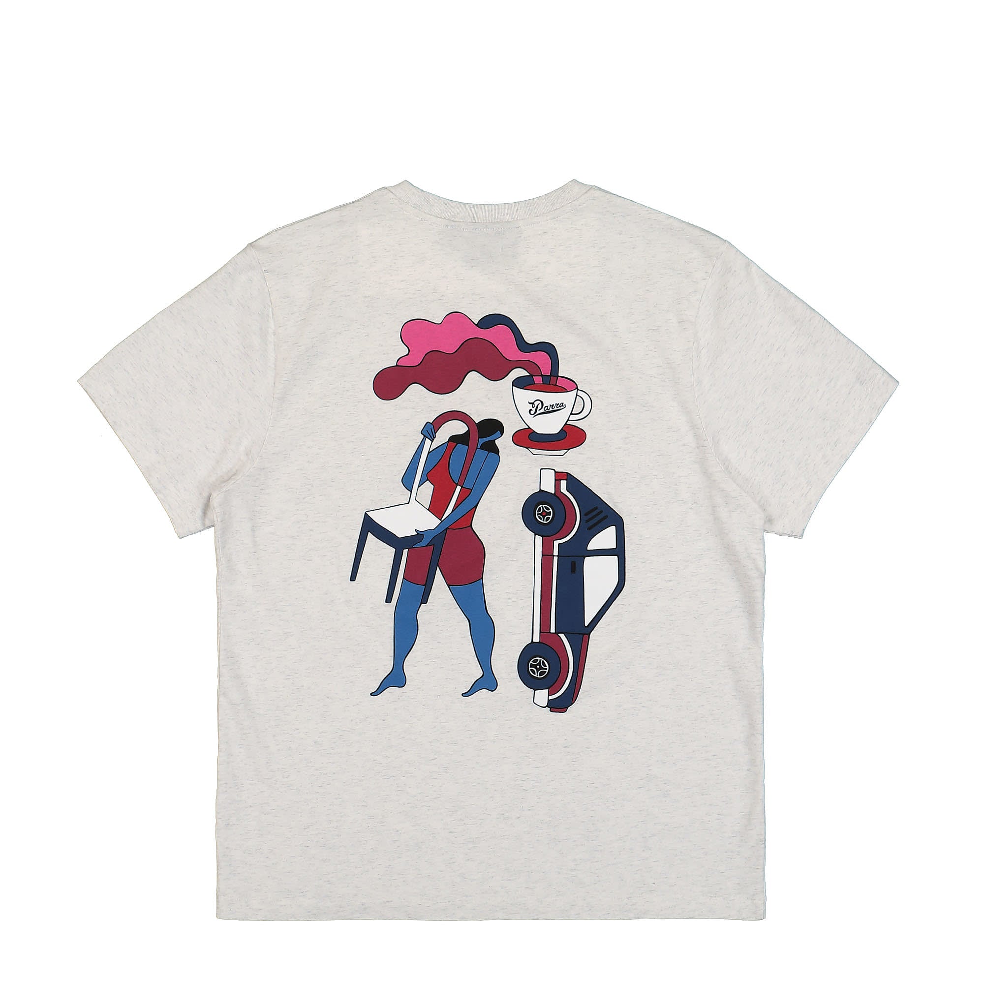 Parra Empty Tube Logo T-Shirt Ash Grey T-Shirts Close-up | Overkill