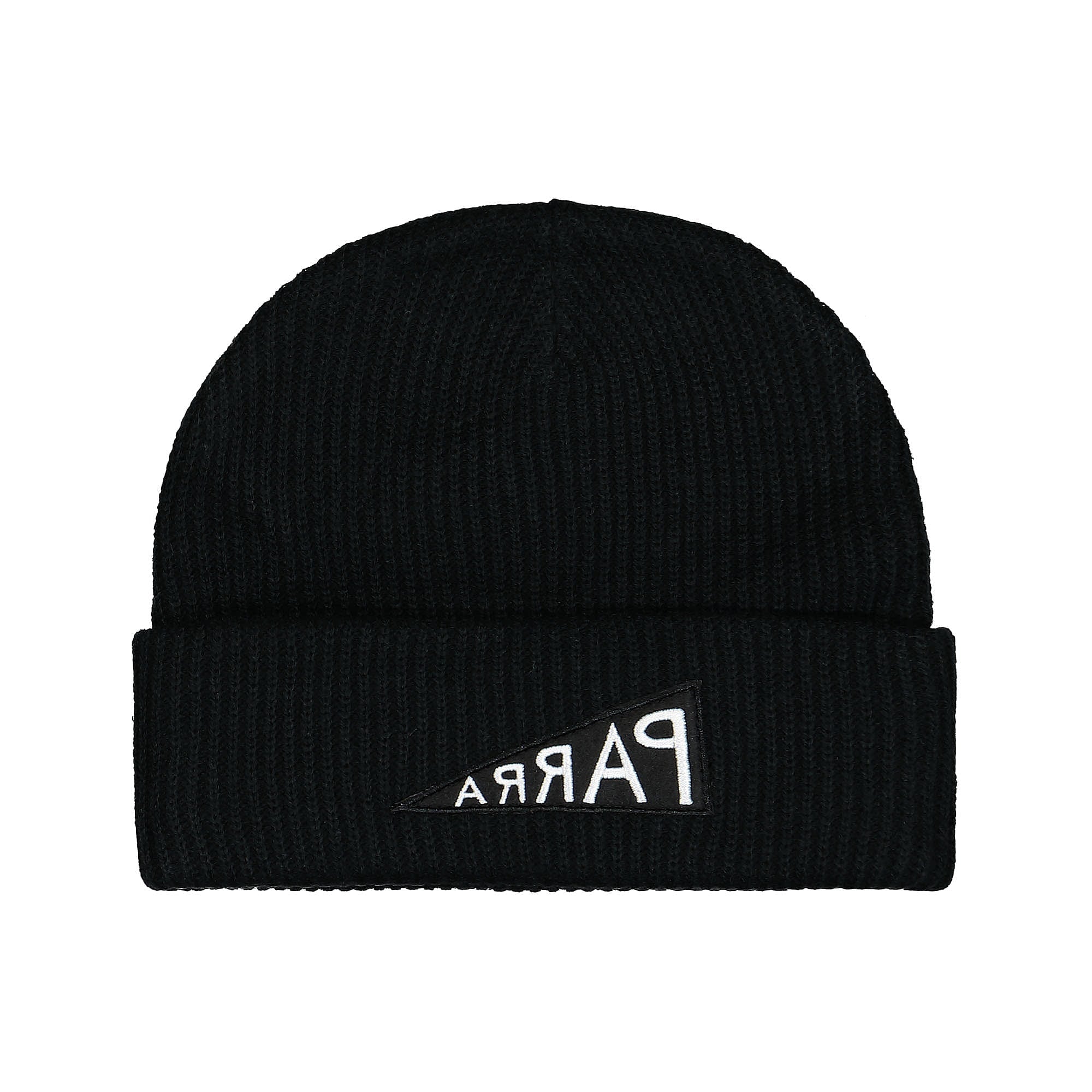 Parra Mirrored Flag Logo Beanie Black Beanies 48347 | Overkill