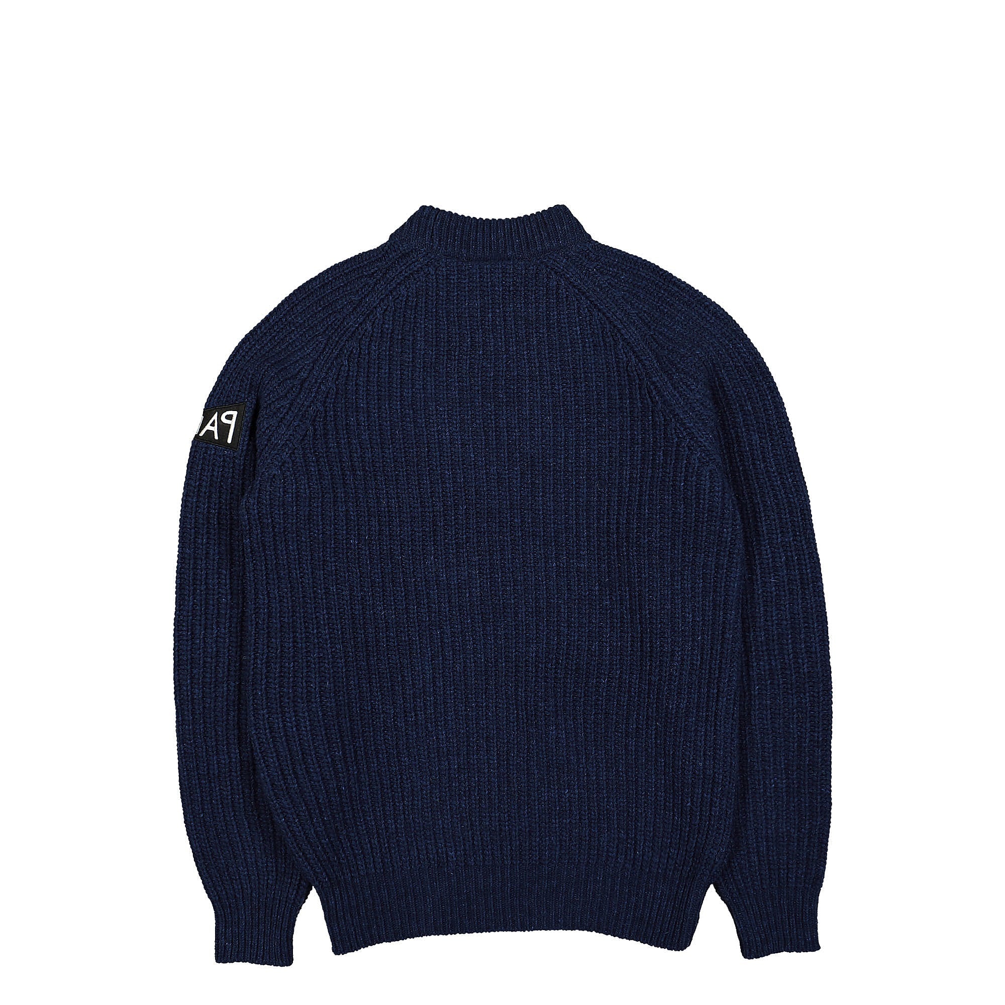 Parra Mirrored Flag Logo Knitted Pullover Blue Sweatshirts Material | Overkill