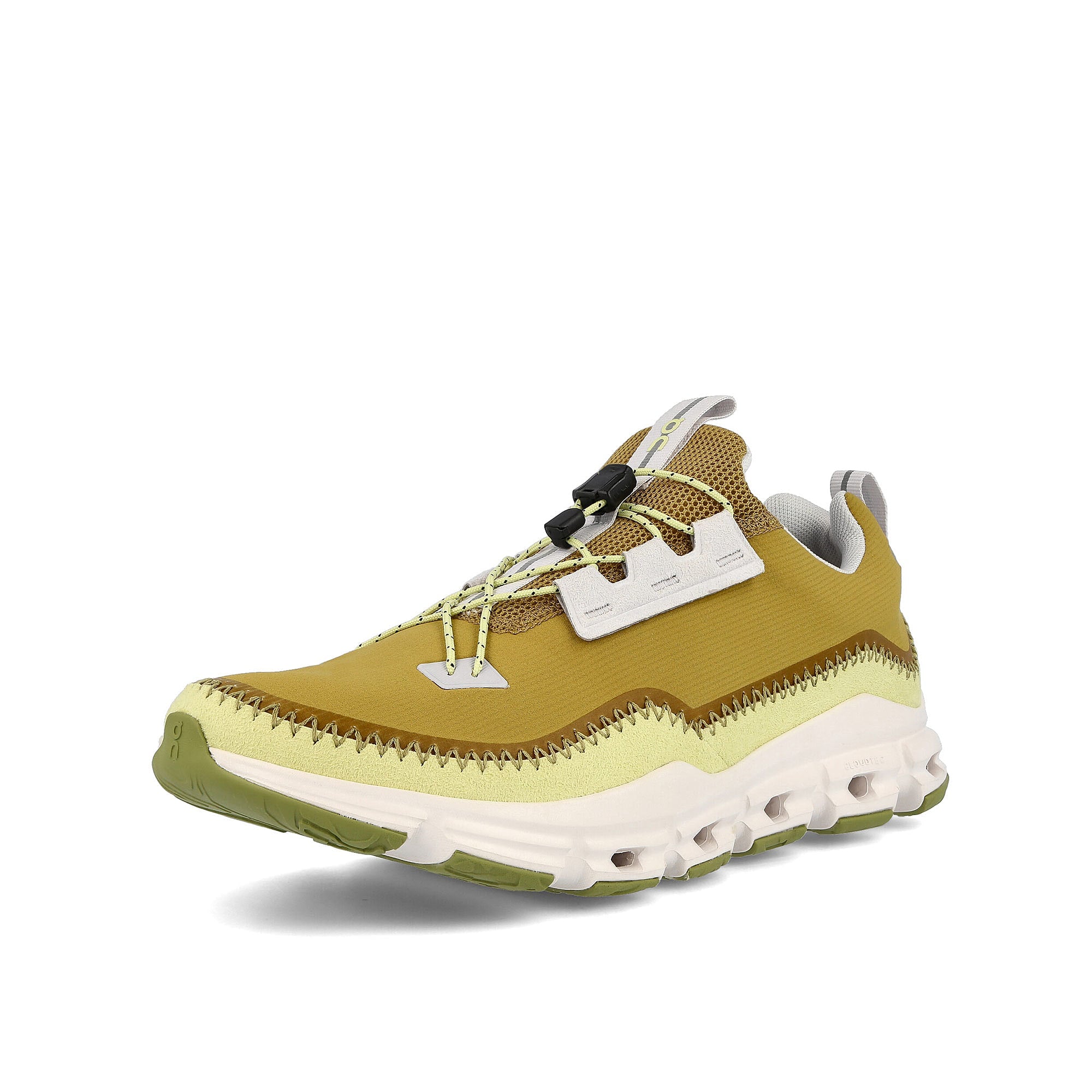 On cloudaway Bronze-White Low Top Sneakers Close Up | Overkill
