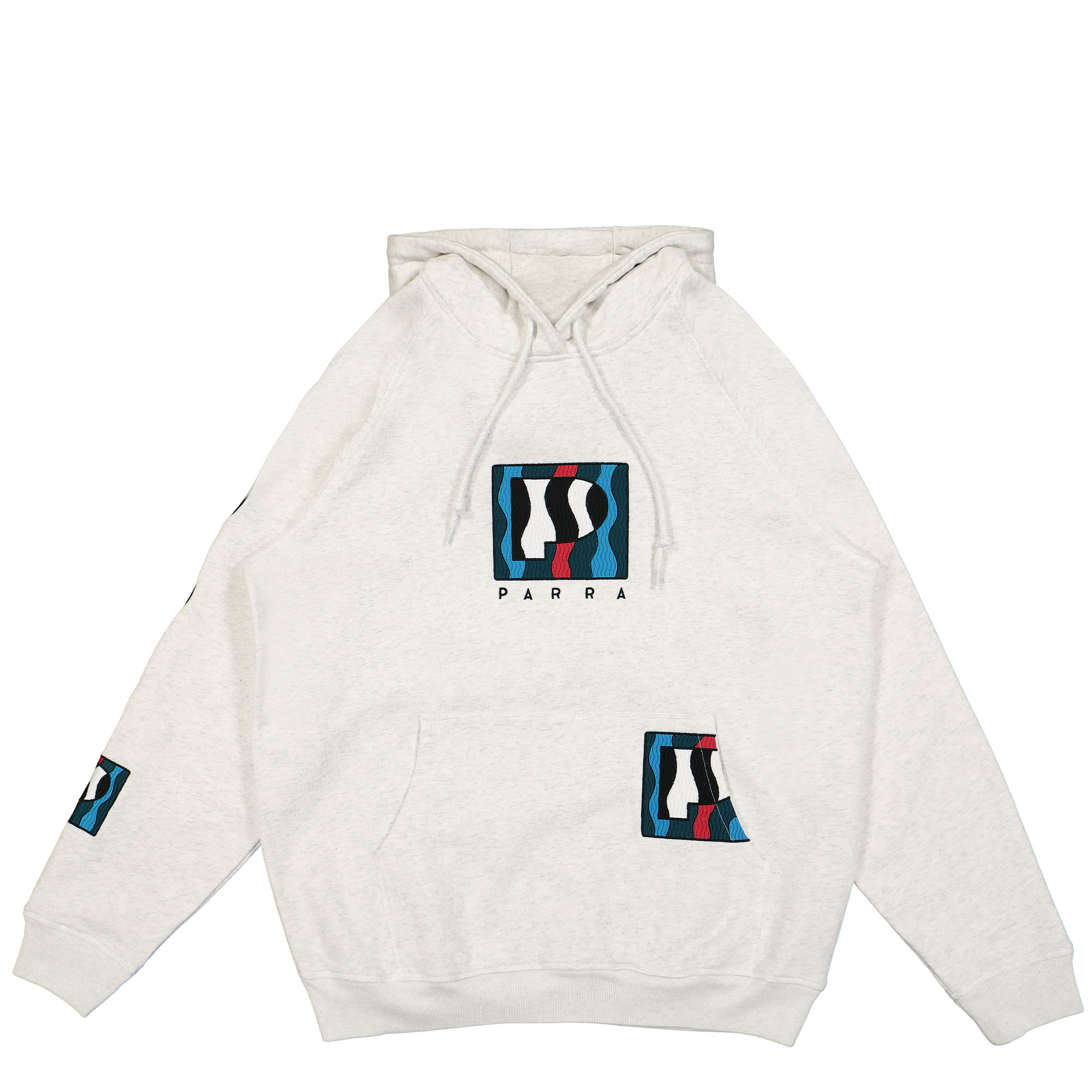 Parra Zebra Striped P Hooded Sweatshirt Ash Grey Hoodies 49315 | Overkill