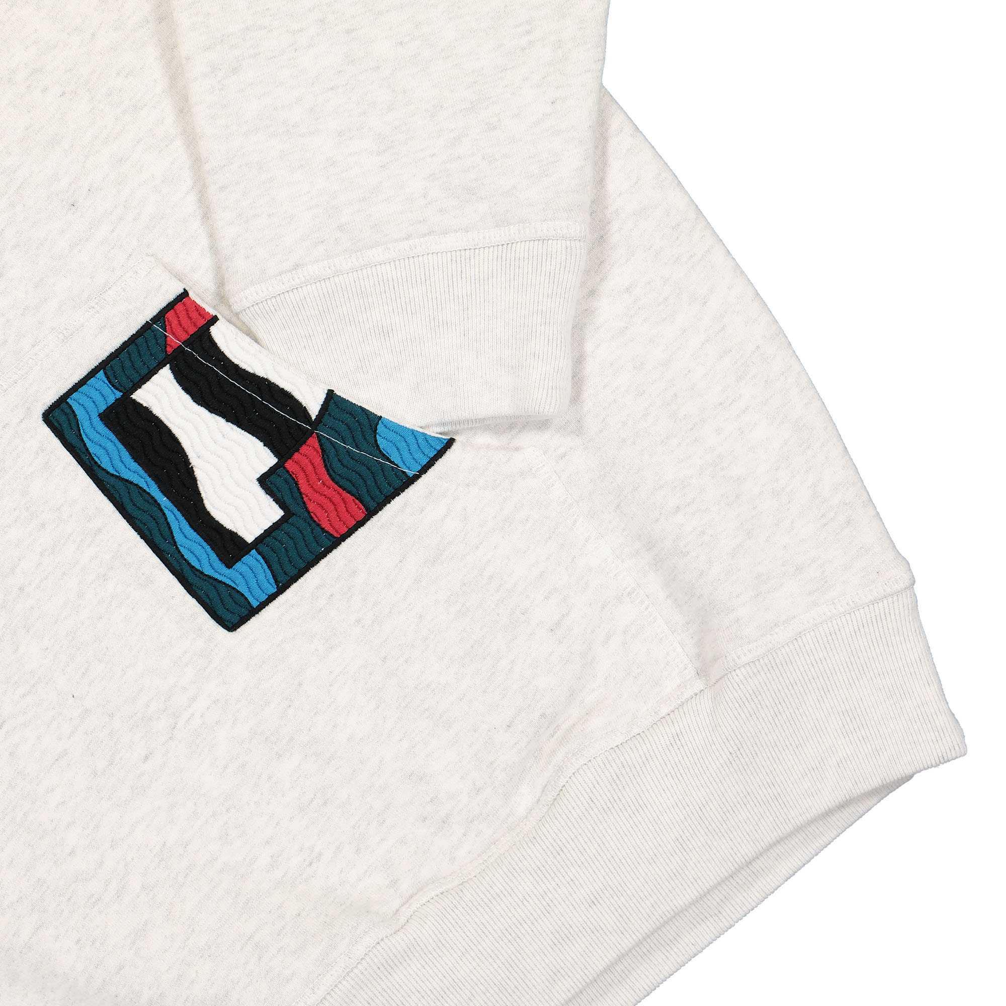 Parra Zebra Striped P Hooded Sweatshirt Ash Grey Hoodies Detailfoto | Overkill