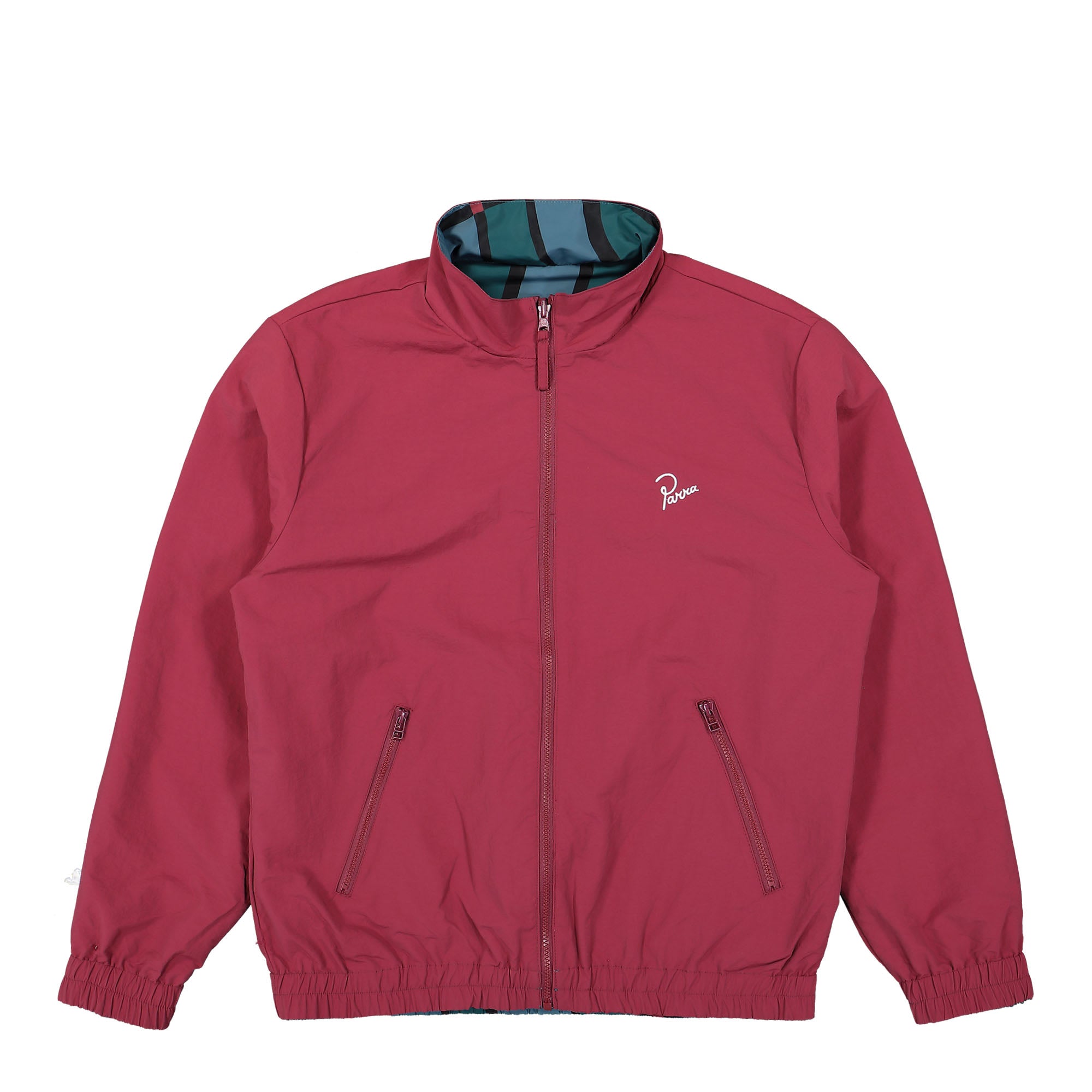 Parra Squared Waves Pattern Track Top Multi Check Track Jackets Close-up | Overkill