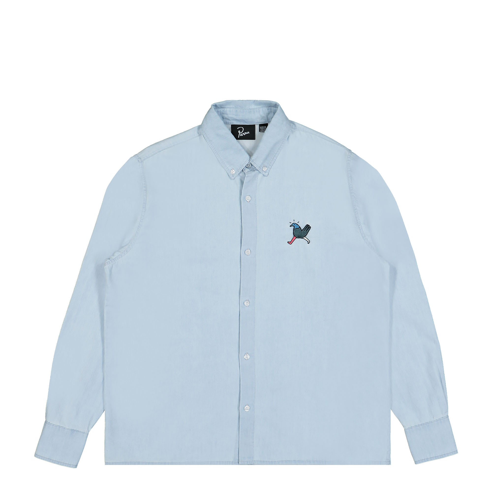 Parra Annoyed Chicken Shirt Bleached Denim Shirts 49430 | Overkill
