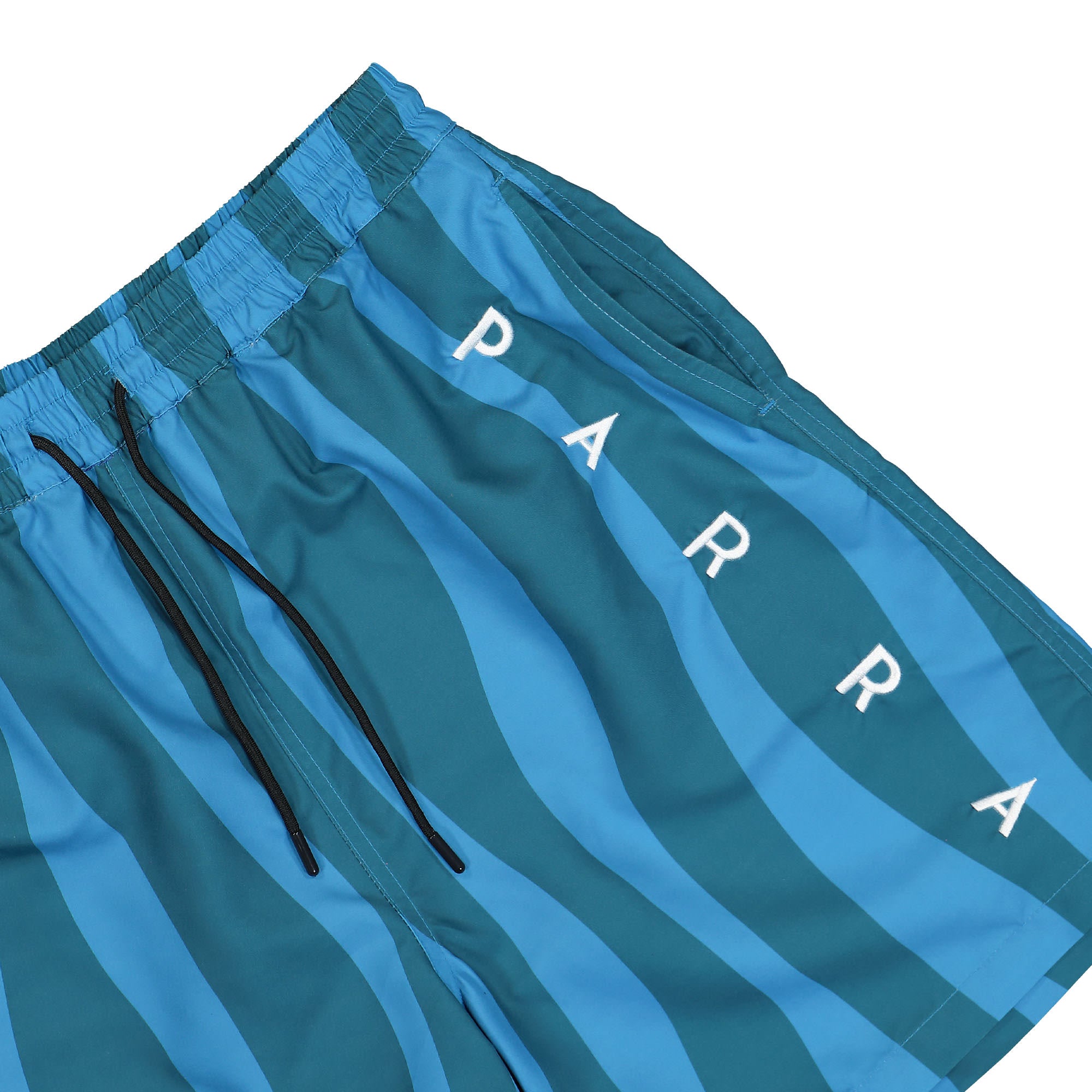 Parra Aqua Weed Waves Swim Shorts Greek Blue / Teal Swimwear Detailfoto | Overkill