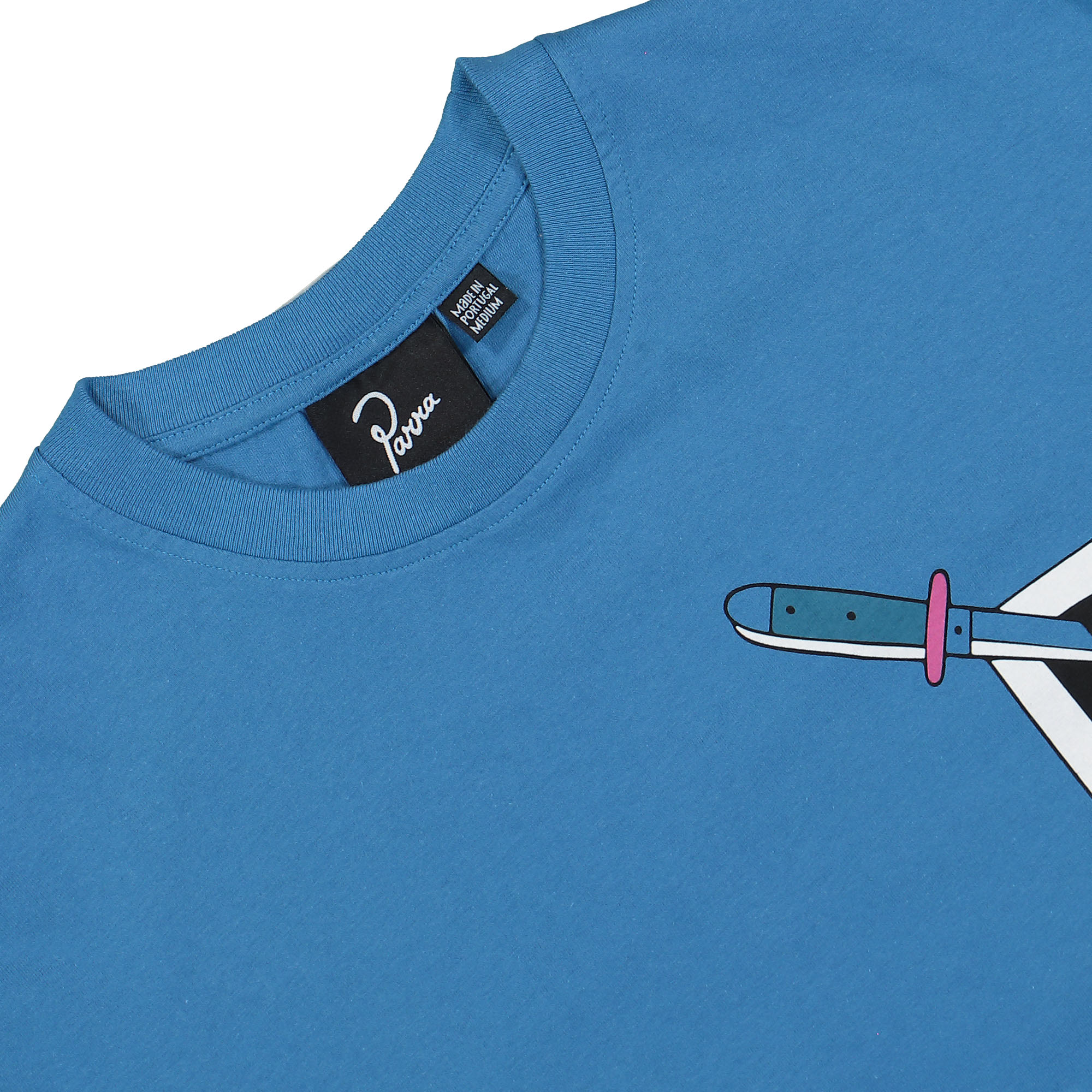 Parra Fucking Fork T-Shirt Slate Blue T-Shirts Material | Overkill