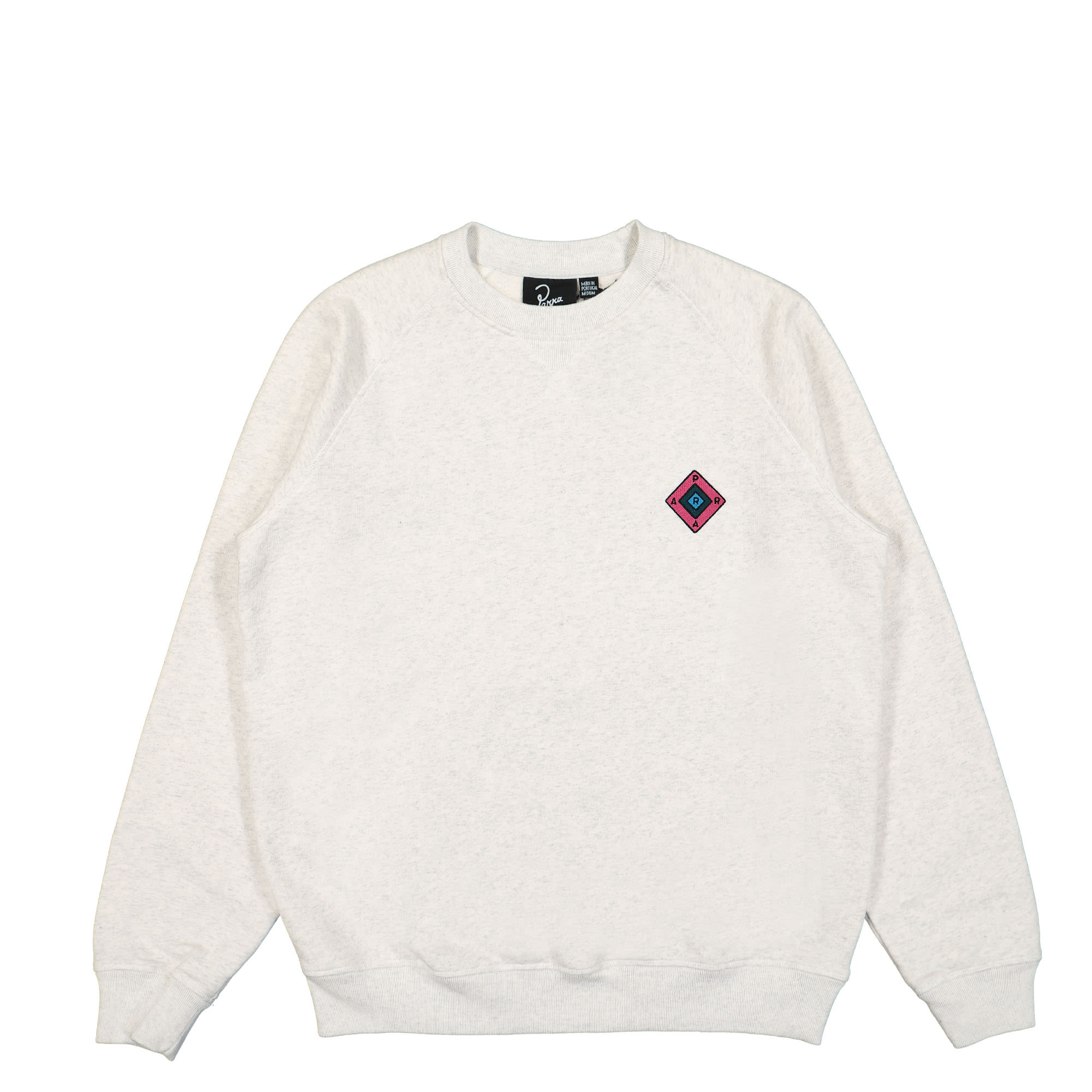 Parra Diamond Block Logo Crew Neck Sweatshirt Ash Grey Sweatshirts 49521 | Overkill