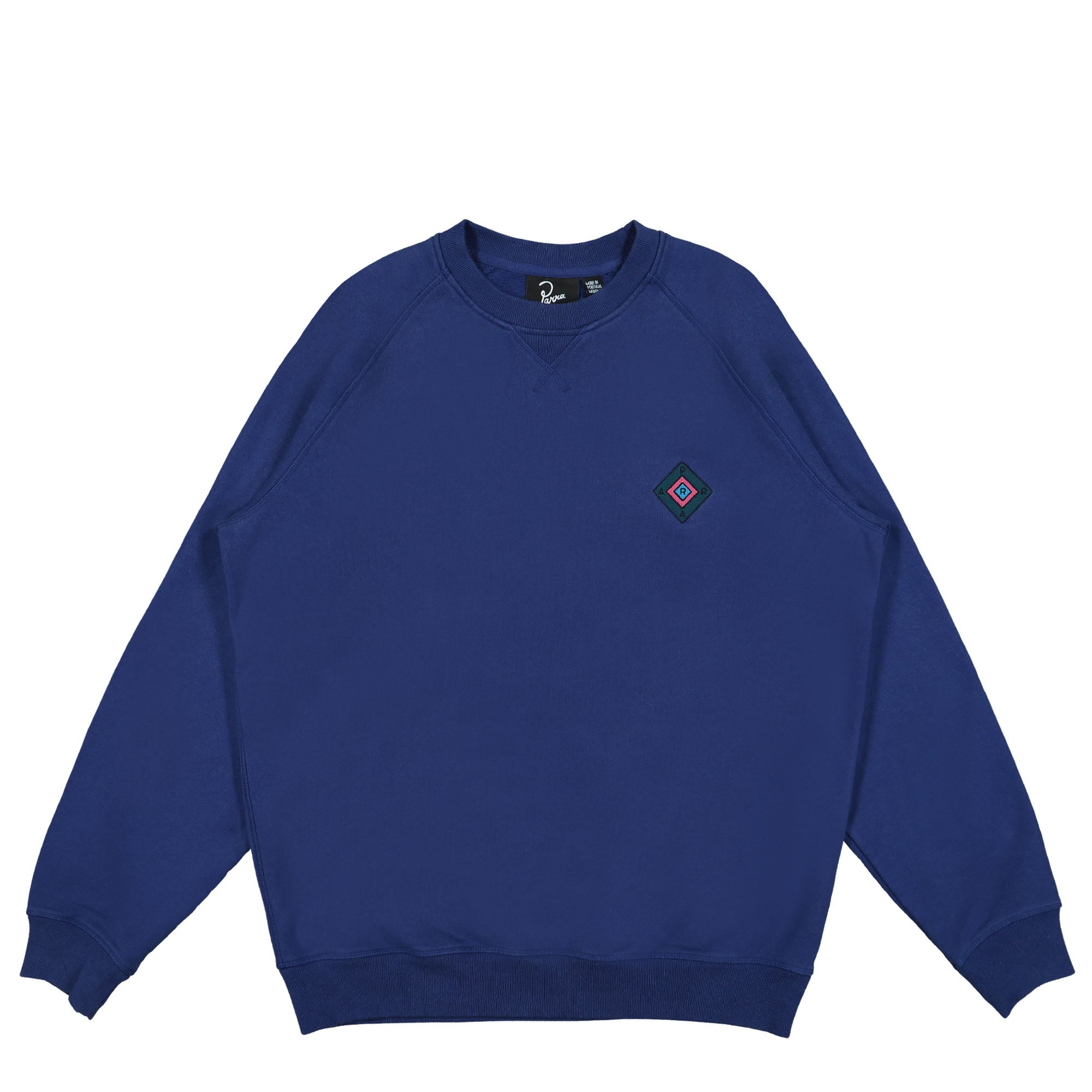Parra Diamond Block Logo Crew Neck Sweatshirt Dark Blue Sweatshirts 49522 | Overkill