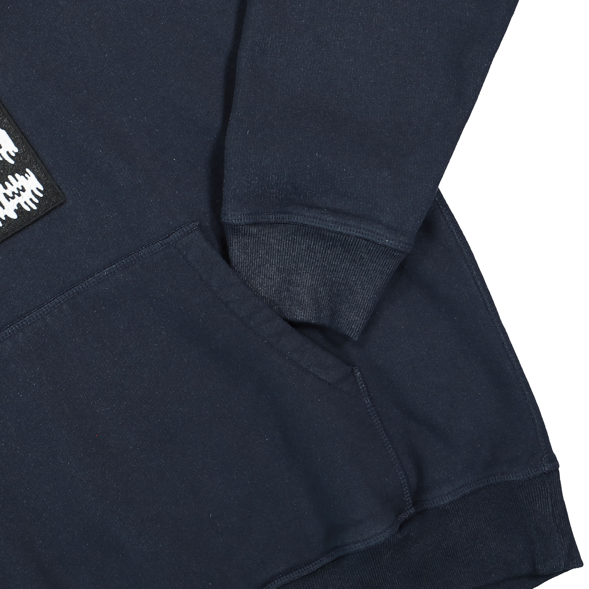 Parra Wave Block Tremors Hooded Sweatshirt Navy Blue Hoodies Detailfoto | Overkill