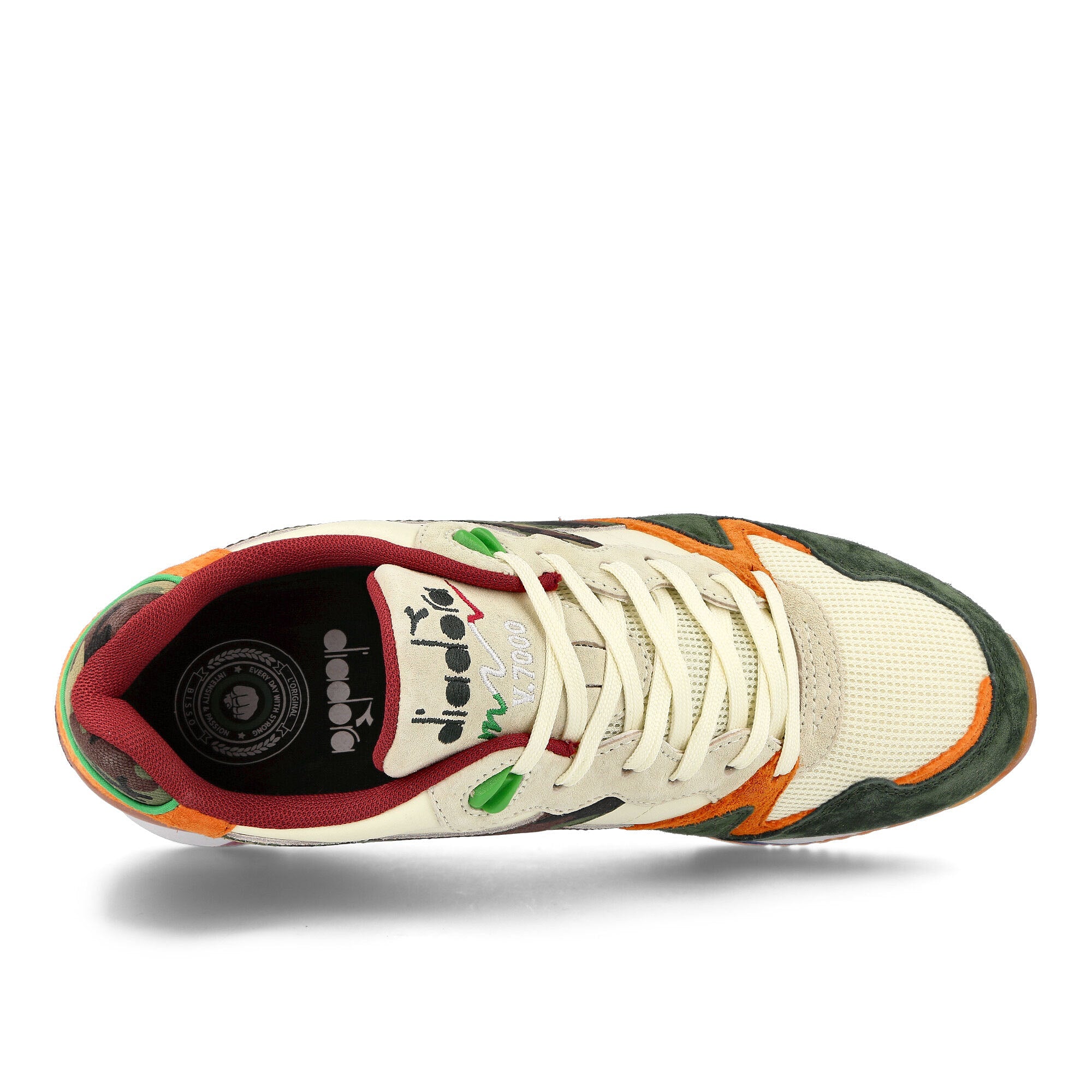 Diadora Bisso x L’Original x Diadora V7000 Ethereal Green Sneakers Detail View 1 | Overkill