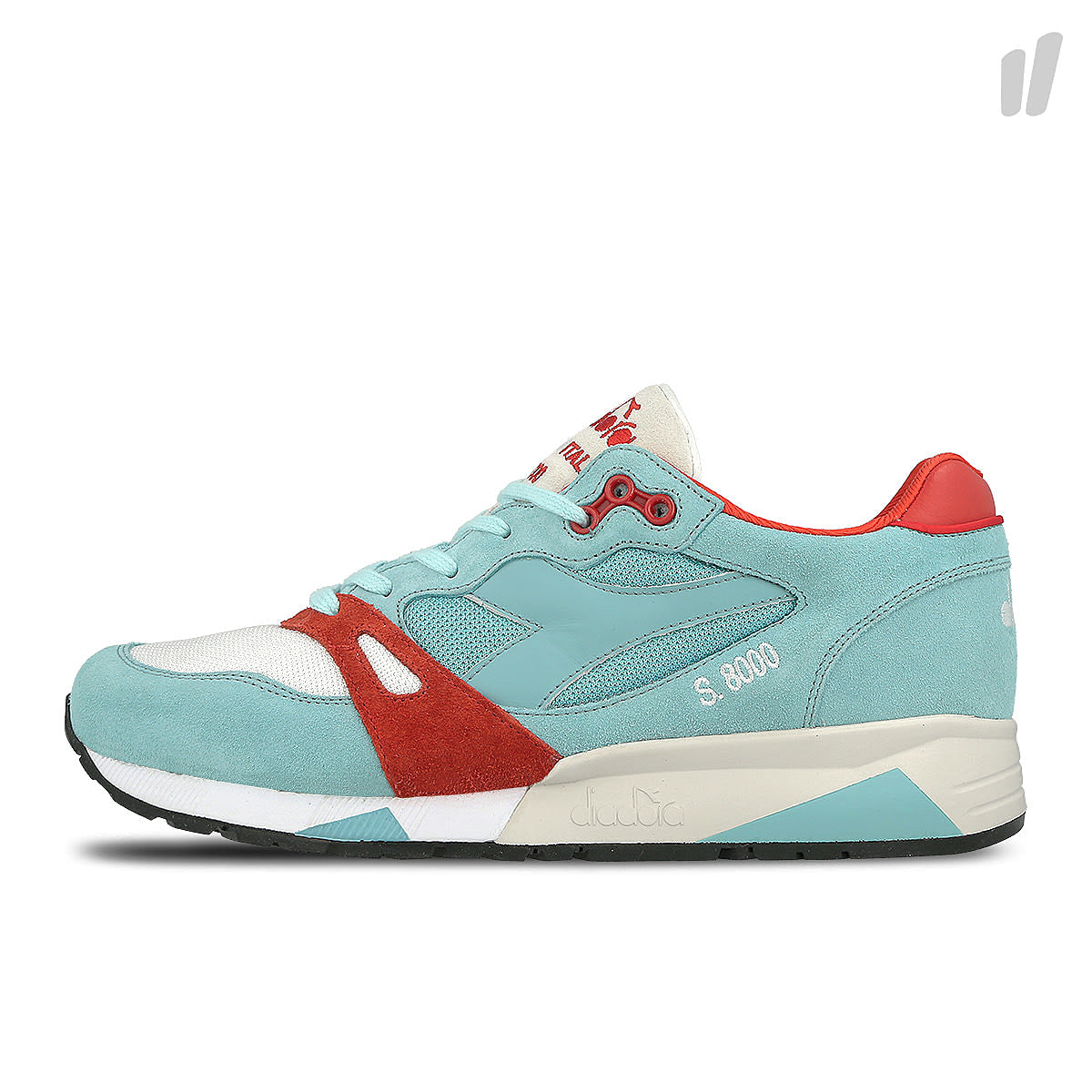 Diadora s8000 nylon italia Marine Blue-Fire Red Sneakers 170470 01 C6601 | Overkill
