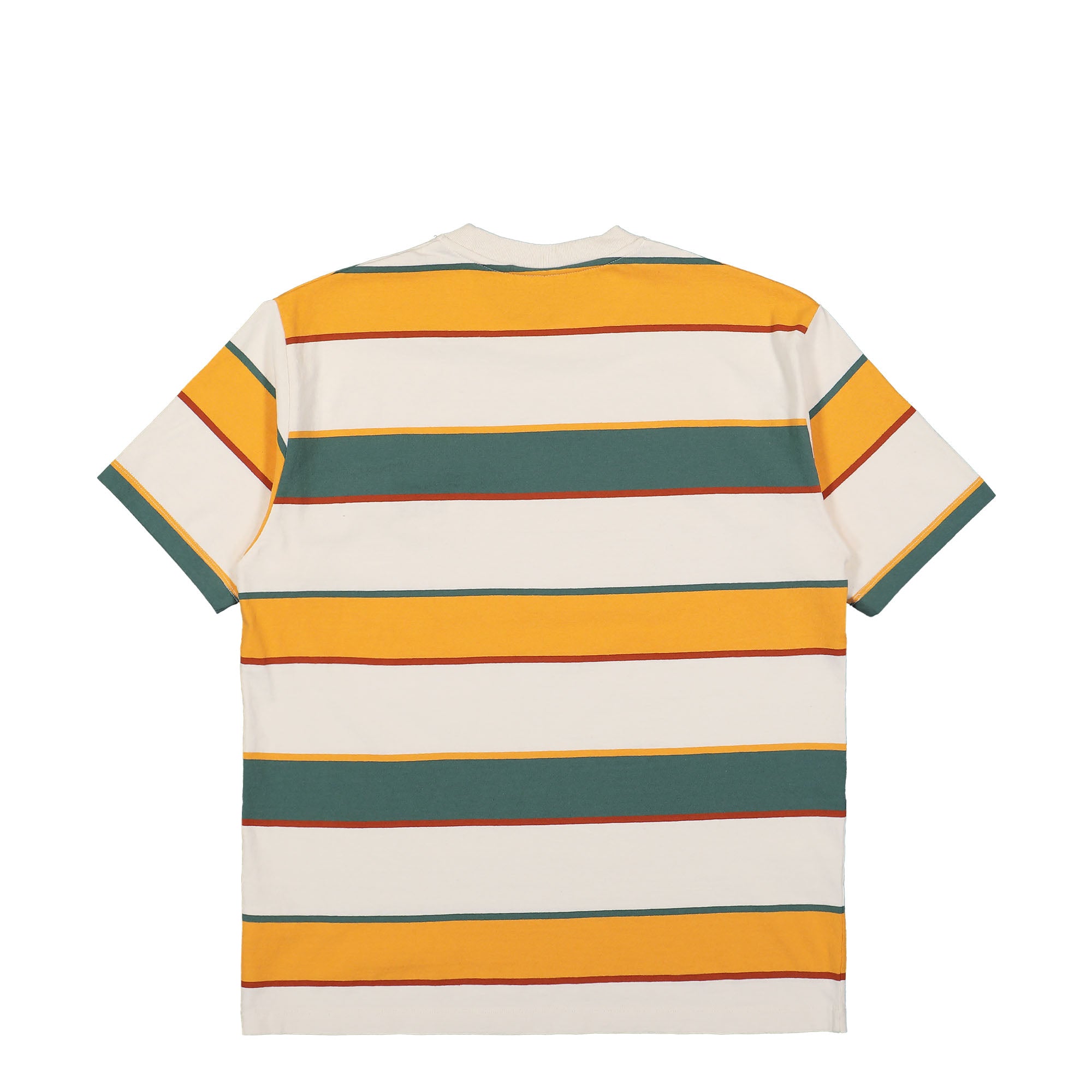 Parra Fast Food Logo Striped T-Shirt Burned Yellow T-Shirts Material | Overkill