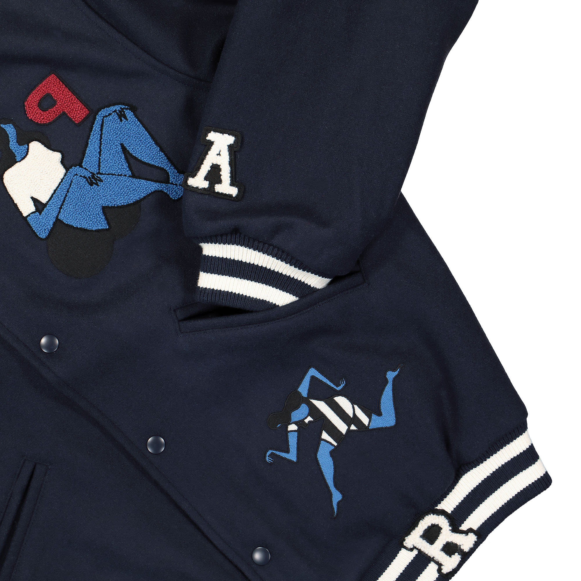 Parra Run Sit & Bike Varsity Jacket Navy Blue Bomber & Varsity Jackets Detailfoto | Overkill