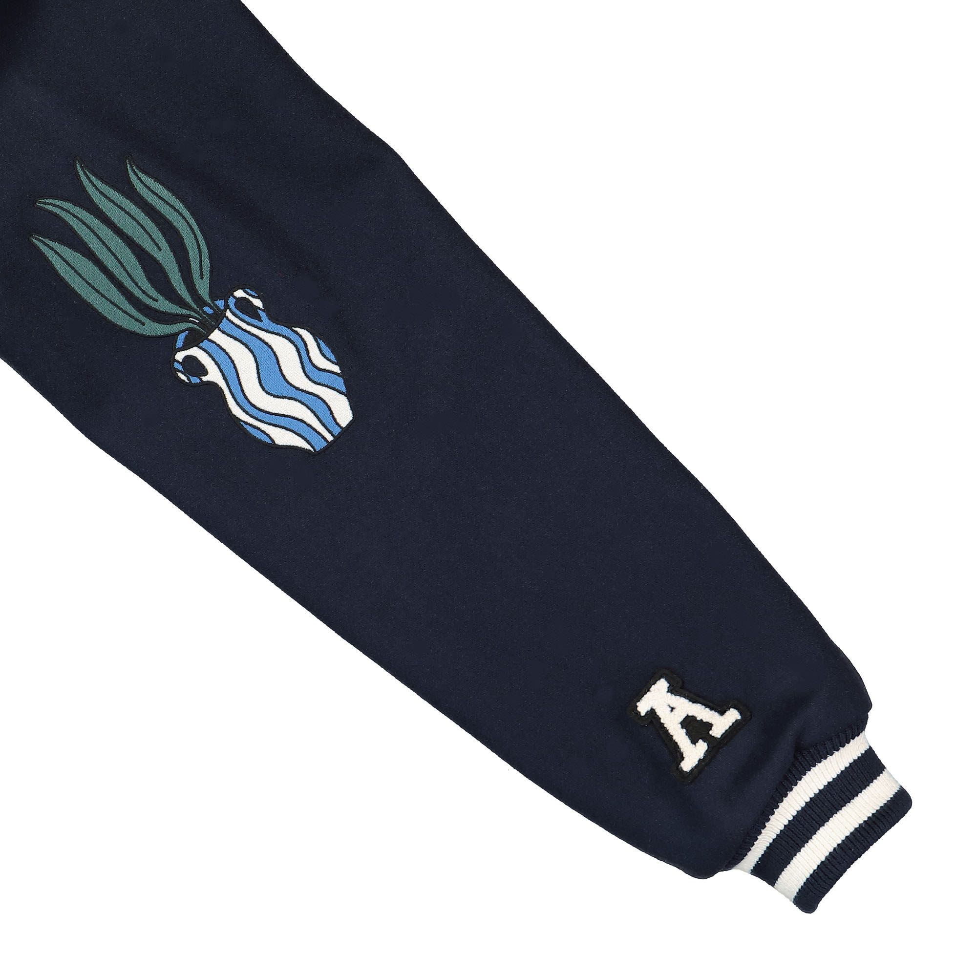 Parra Run Sit & Bike Varsity Jacket Navy Blue Bomber & Varsity Jackets Detail view 1 | Overkill