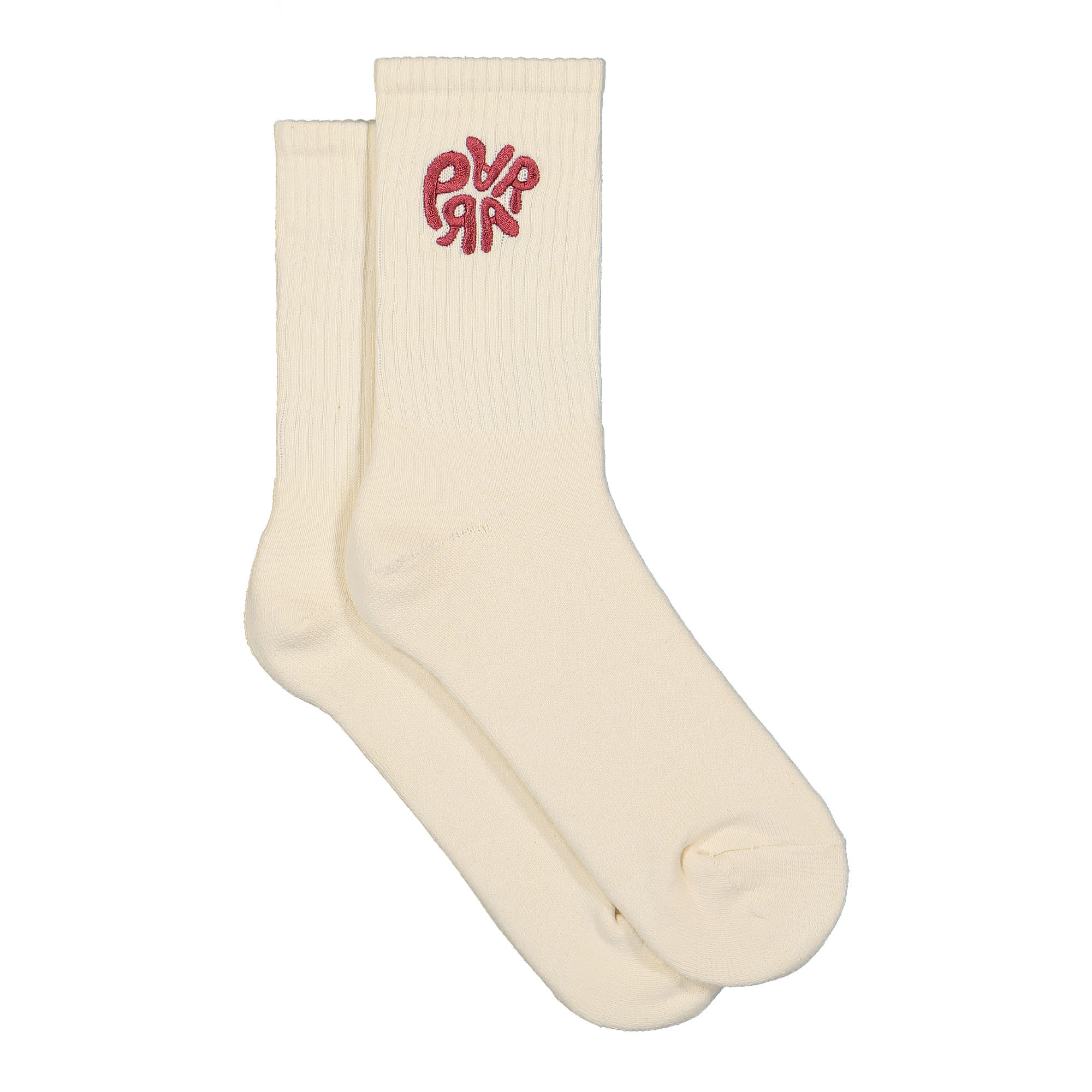 Parra 1976 Logo Crew Socks Brick Red Socks Material | Overkill