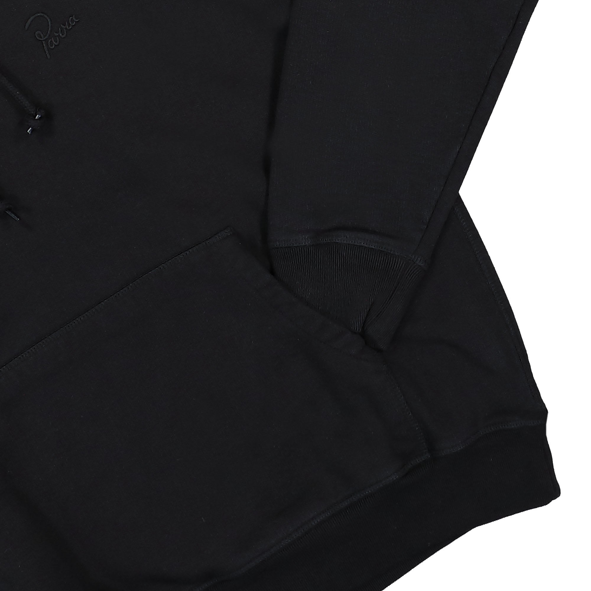 Parra Script Logo Hooded Sweatshirt Black Hoodies Detailfoto | Overkill