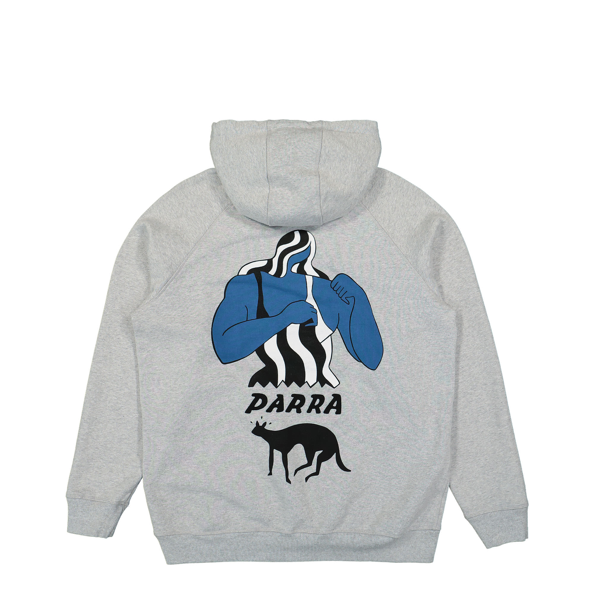 Parra Cat Defense Hooded Sweatshirt Heather Grey Hoodies Close-up | Overkill