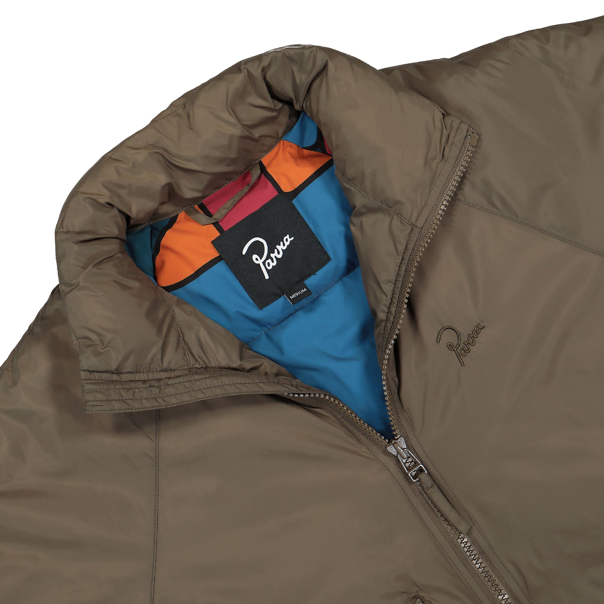 Parra Canyons All Over Jacket Coffee Brown Fleece Jackets Close-up | Overkill