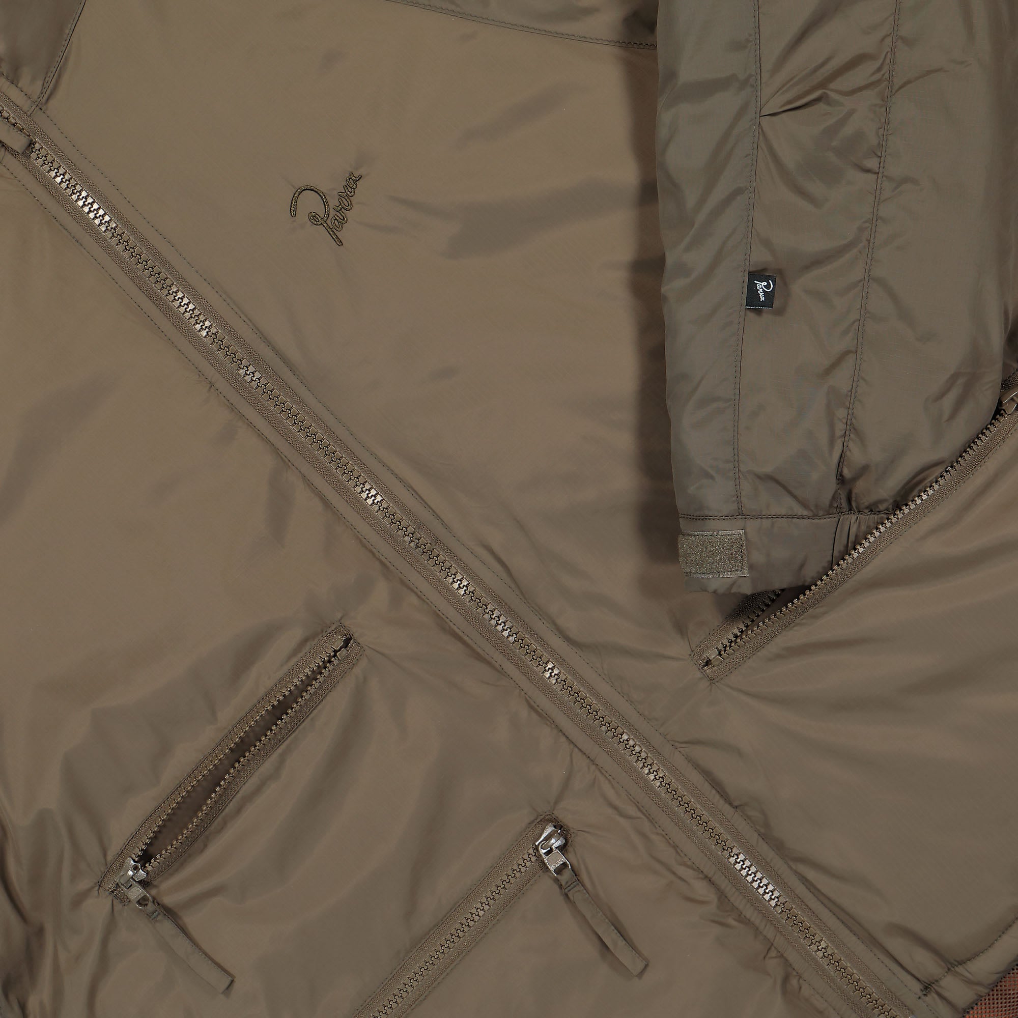 Parra Canyons All Over Jacket Coffee Brown Fleece Jackets Detailfoto | Overkill