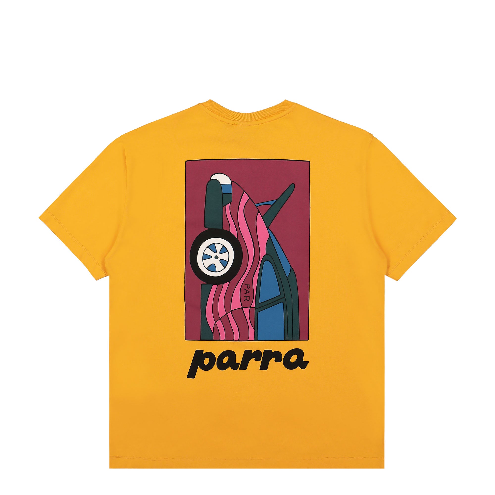 Parra No Parking T-Shirt Burned Yellow T-Shirts Close-up | Overkill
