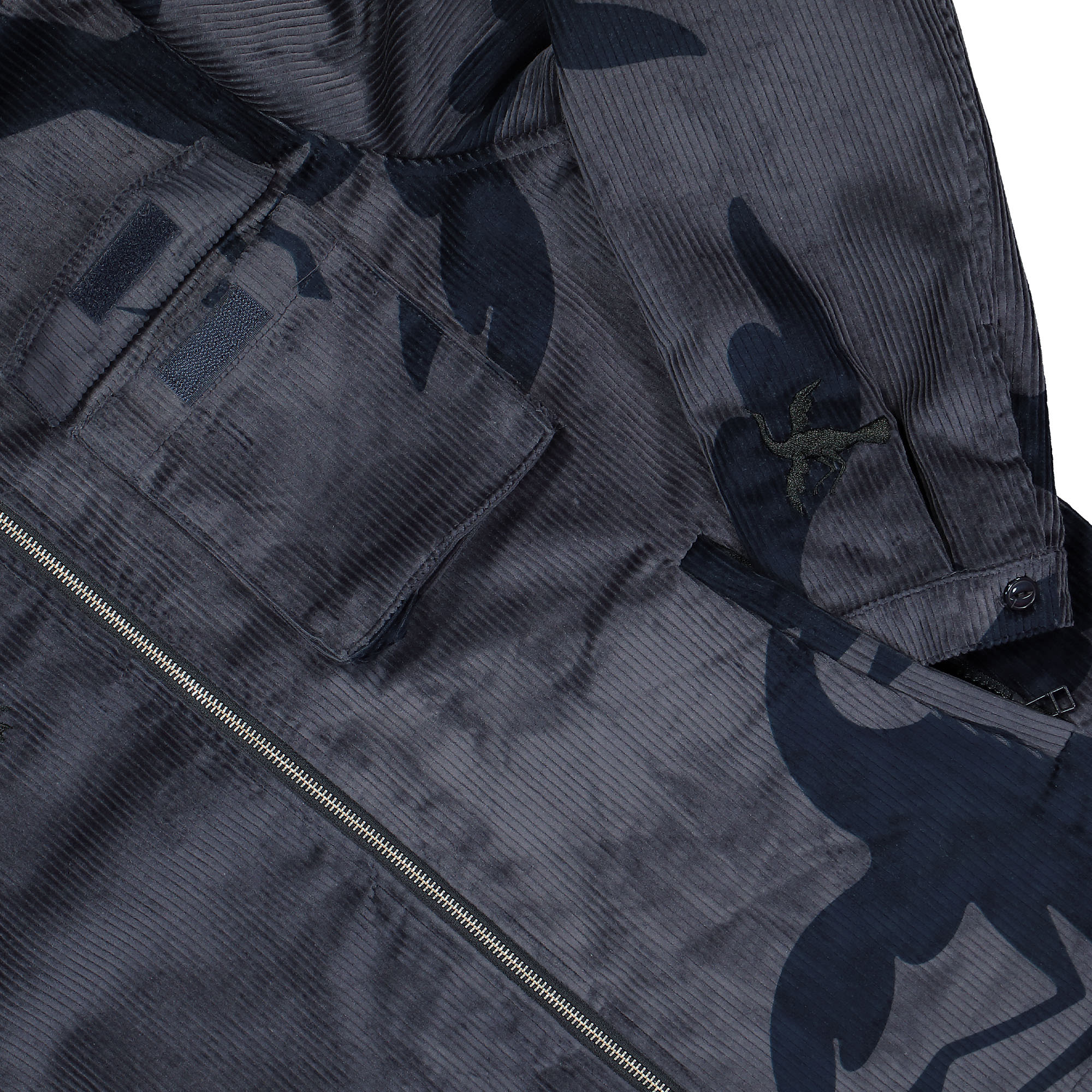 Parra Clipped Wings Shirt Jacket Greyish Blue Bomber & Varsity Jackets Detailfoto | Overkill