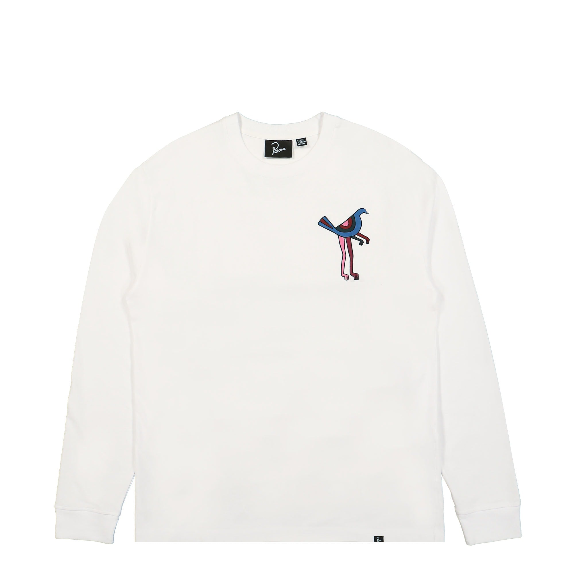 Parra Wine And Books Long Sleeve T-Shirt White T-Shirts 51116 | Overkill