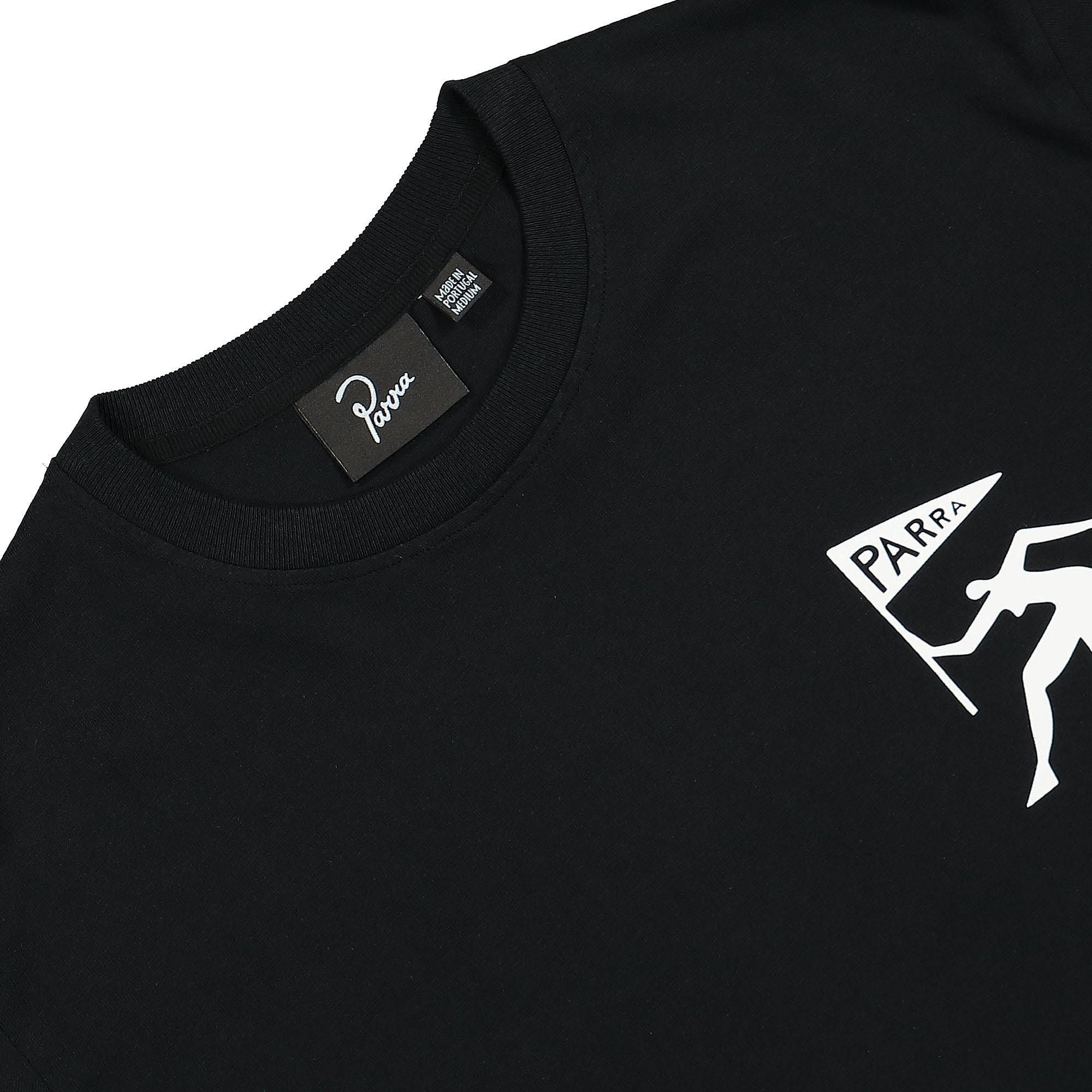 Parra Neurotic Flag Long Sleeve T-Shirt Black T-Shirts Material | Overkill