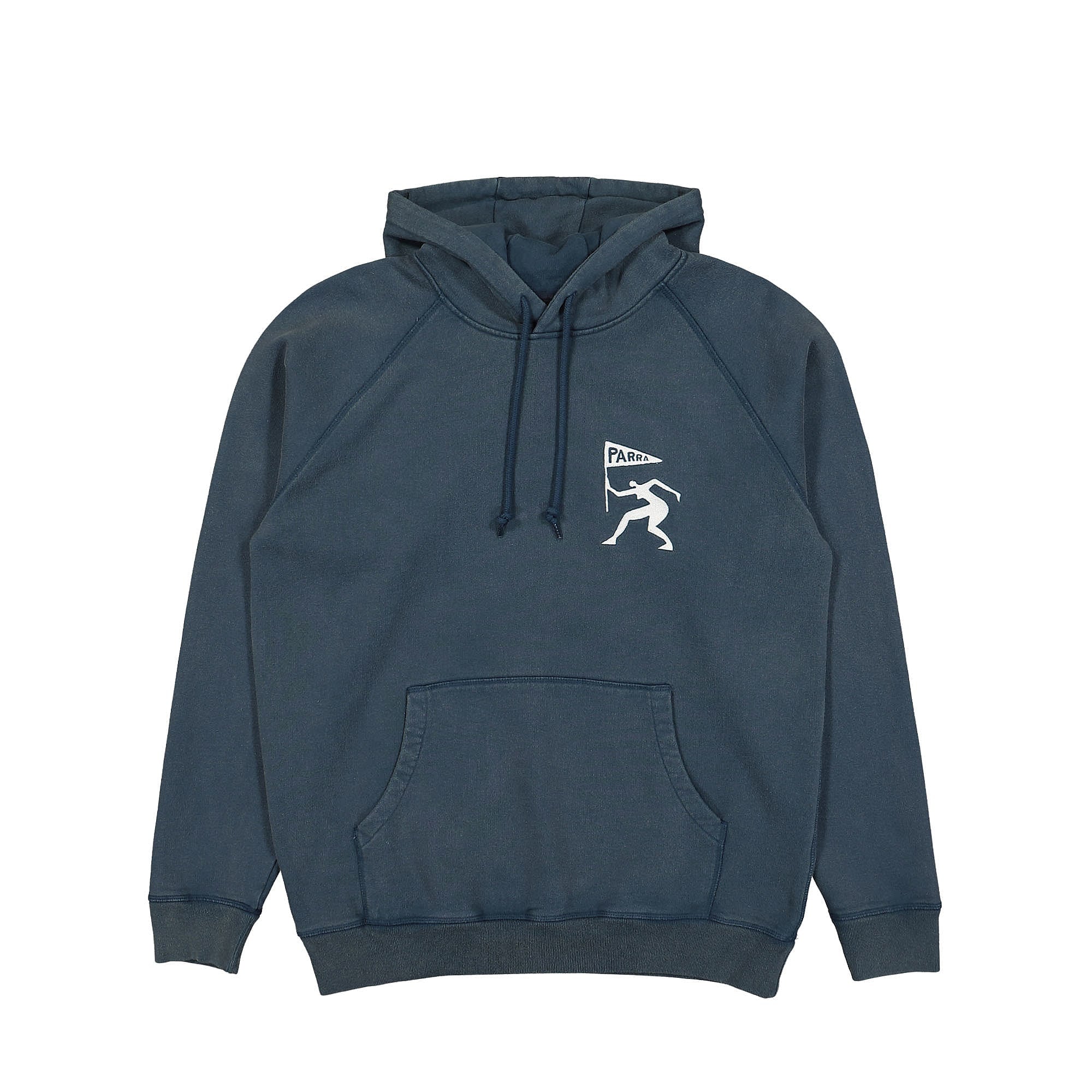 Parra Neurotic Mini Flag Hooded Sweatshirt Washed Blue Hoodies 51215 | Overkill