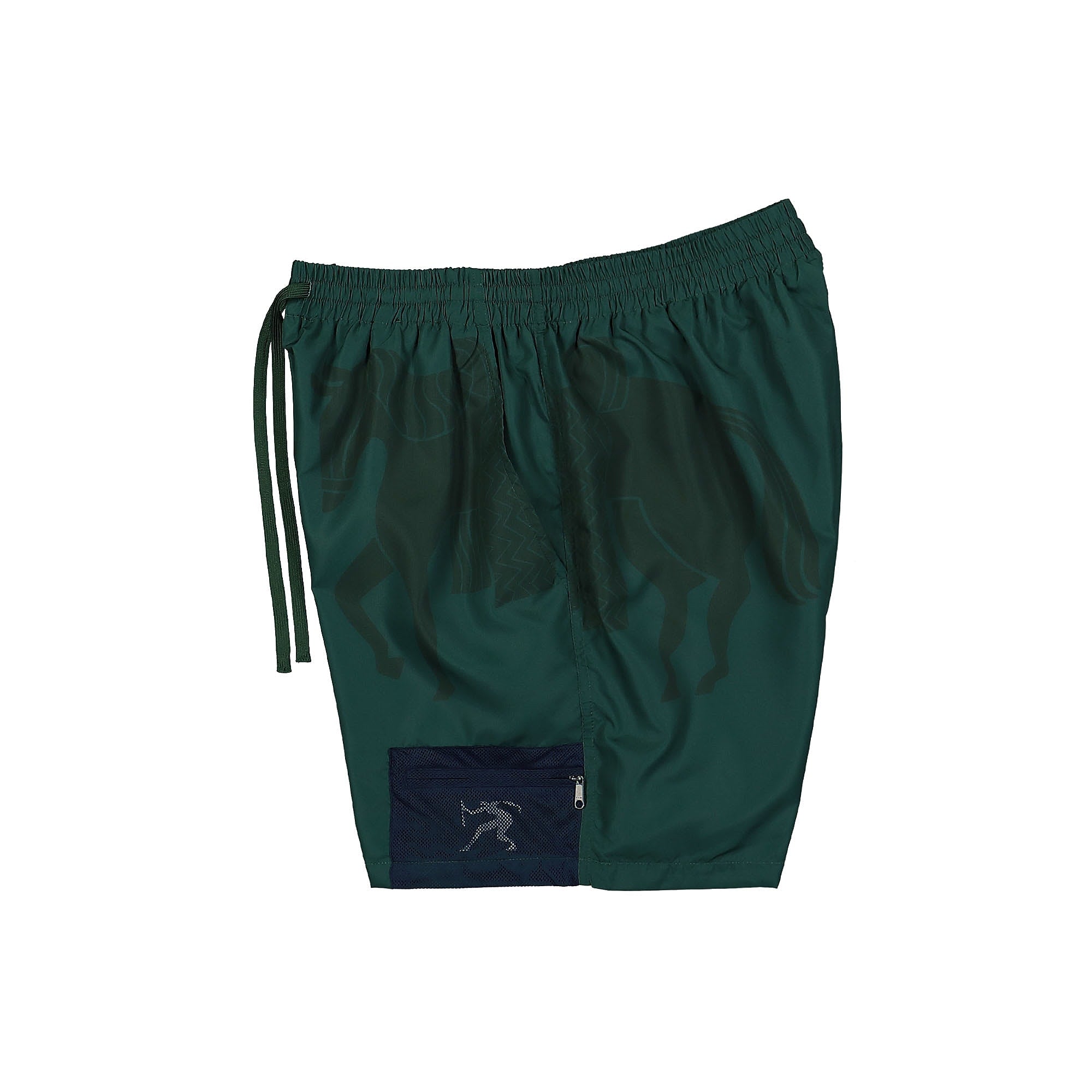 Parra Short Horse Shorts Pine Green Shorts Close-up | Overkill