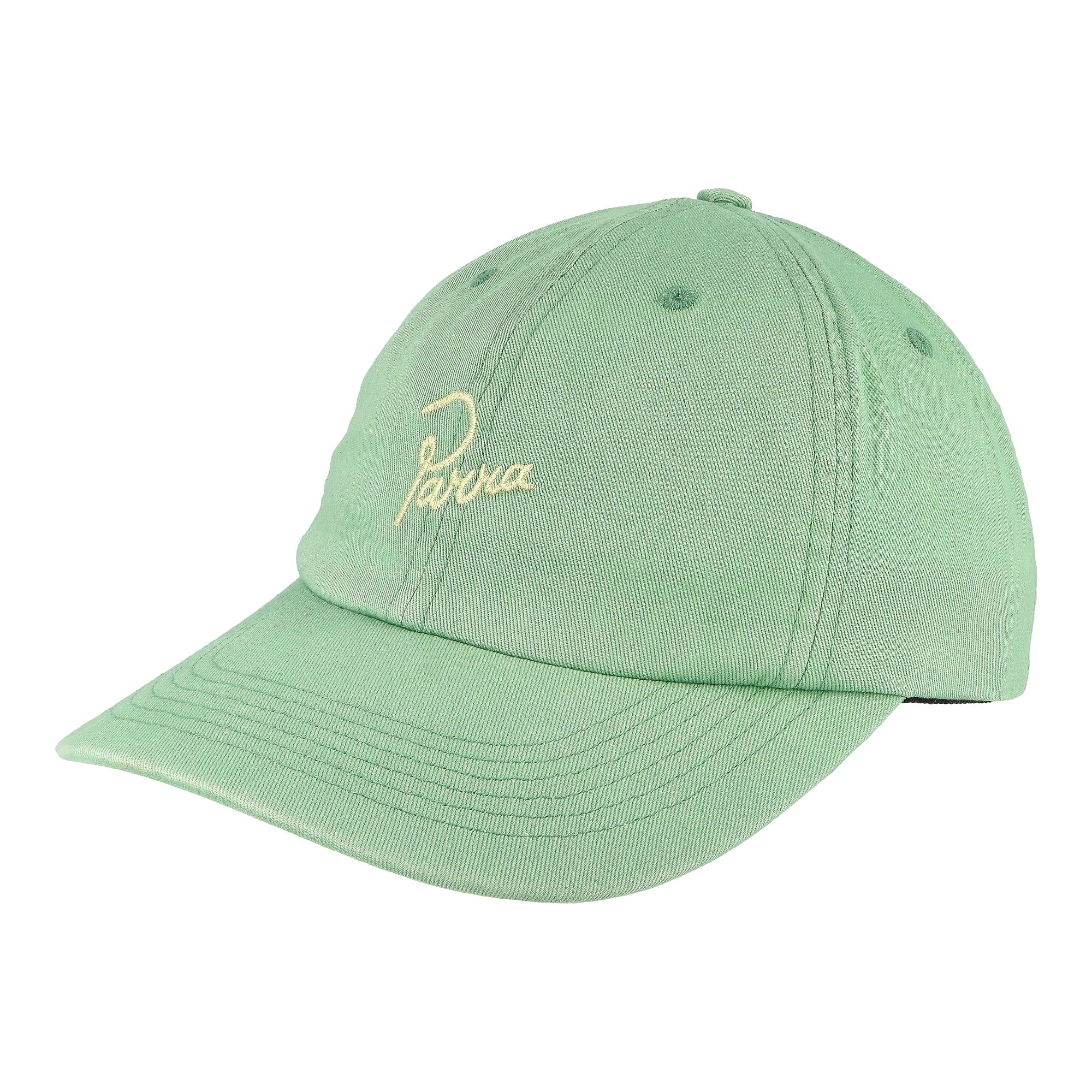 Parra Script Logo 6 Panel Hat Sage Green Caps 51273 | Overkill