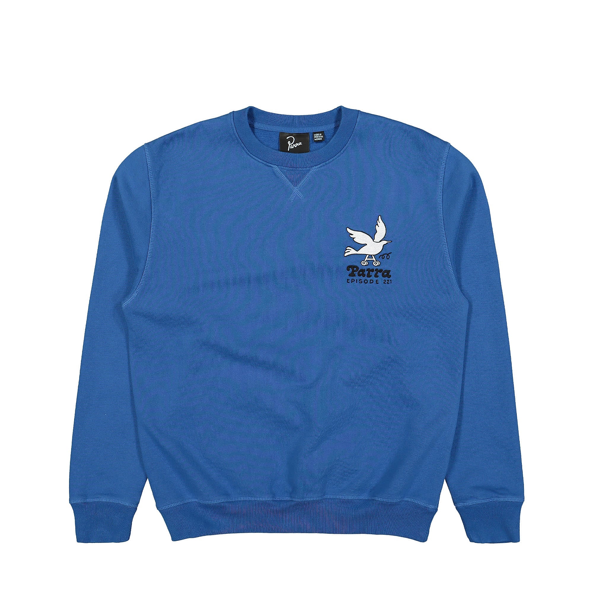 Parra Wheel Chested Bird Crew Neck Sweatshirt Blue Sweatshirts 51320 | Overkill